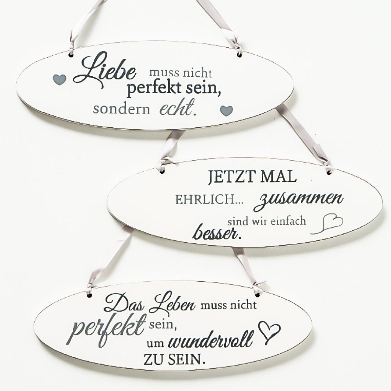 BOLTZE Wandbild, Liebe, 3tlg Set Wandbilder, Motto „ LIEBE UND LEBEN