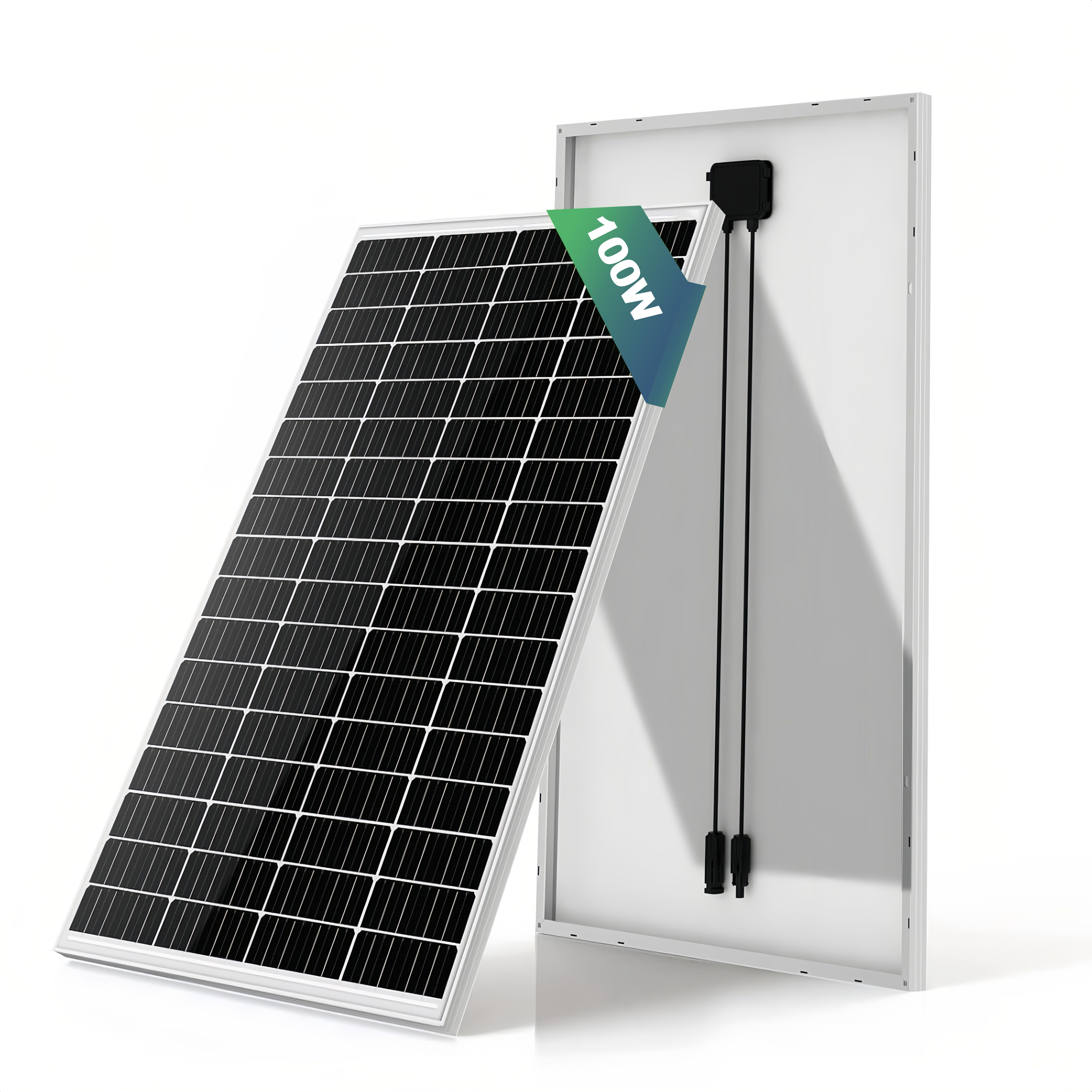 Rhein Beleuchtung Solarmodul 100W-300W Monokristallines Solarpanel & Solarmodul 12V, 100 W, Monokristallin, (Hinweis: Die Modulabmessungen variieren mit der Wattzahl, Vielseitig für Wohnmobil, Gartenhaus & Haushalt, Solar Set), IP65 Wasserdicht - Effizientes PV-Modul ideal für Balkonkraftwerk
