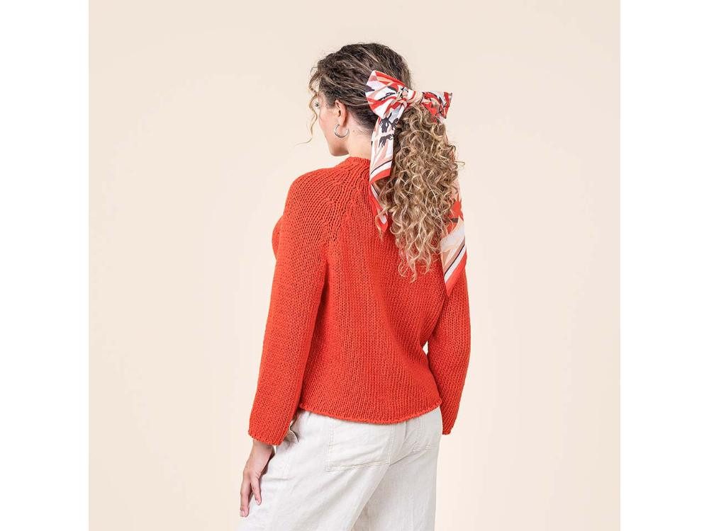 LIVING CRAFTS Rundhalspullover Living Crafts Bio-Damen-Strickpullover 'RICARDA' m