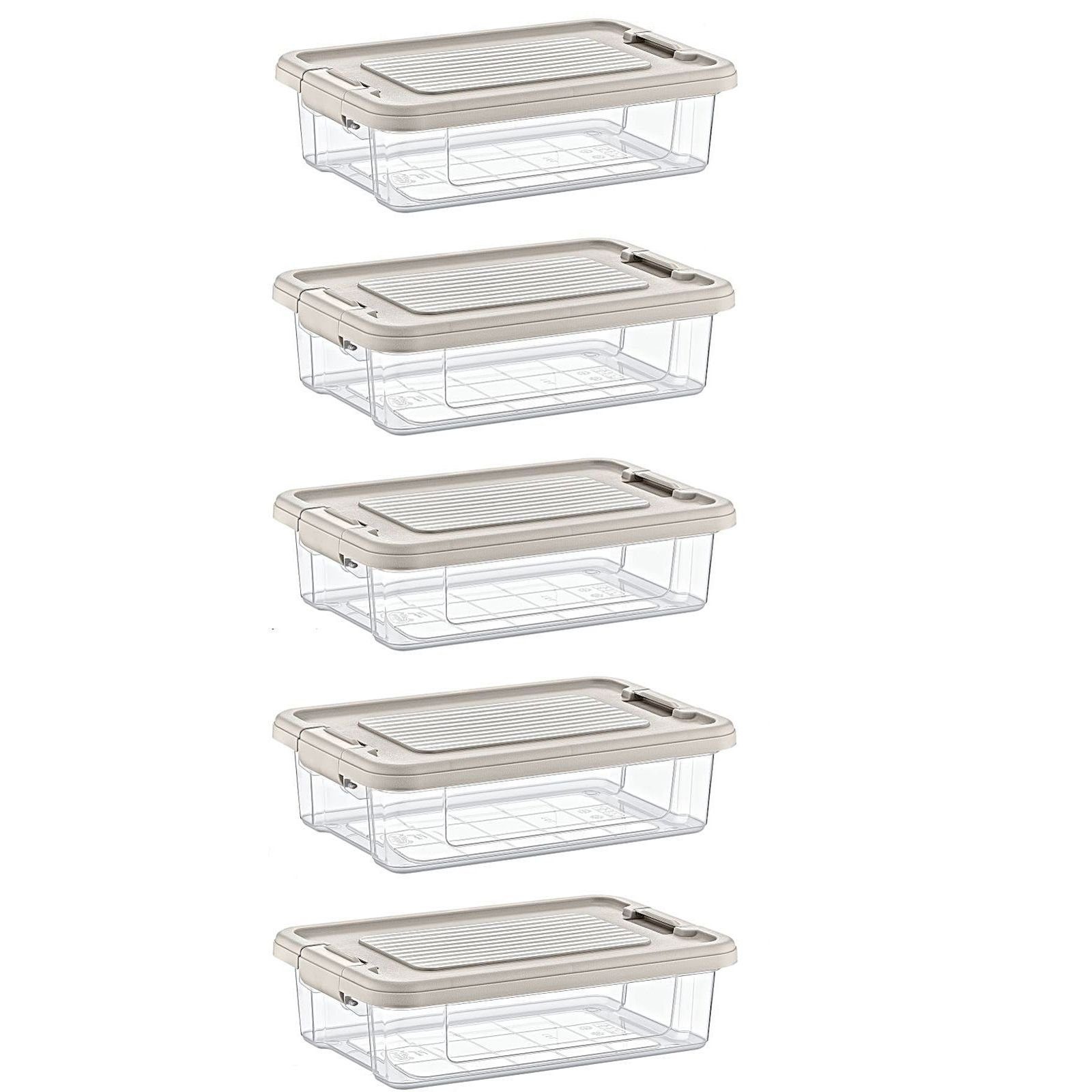 Aufbewahrungsbox Aufbewahrungsbox Deckel Kunststoffbox Transparent Regalbox Lagerbox