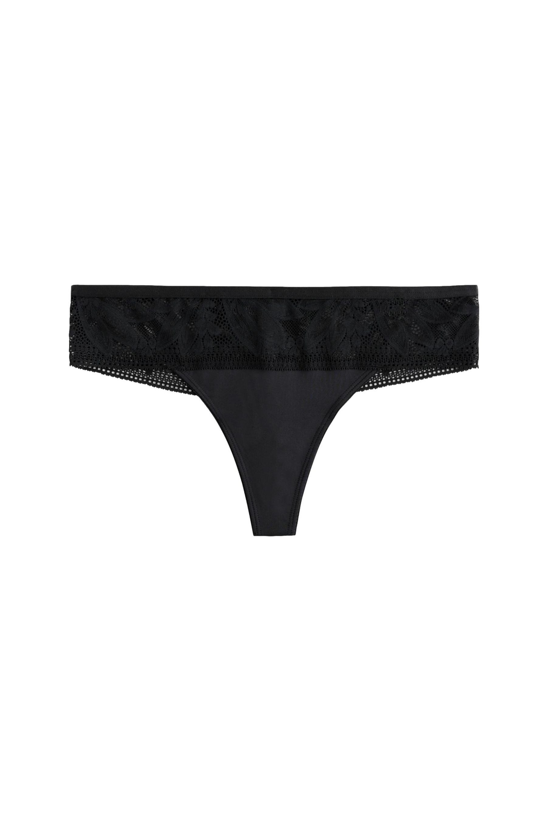String Slips aus Spitze und Mikrofaser, Tanga