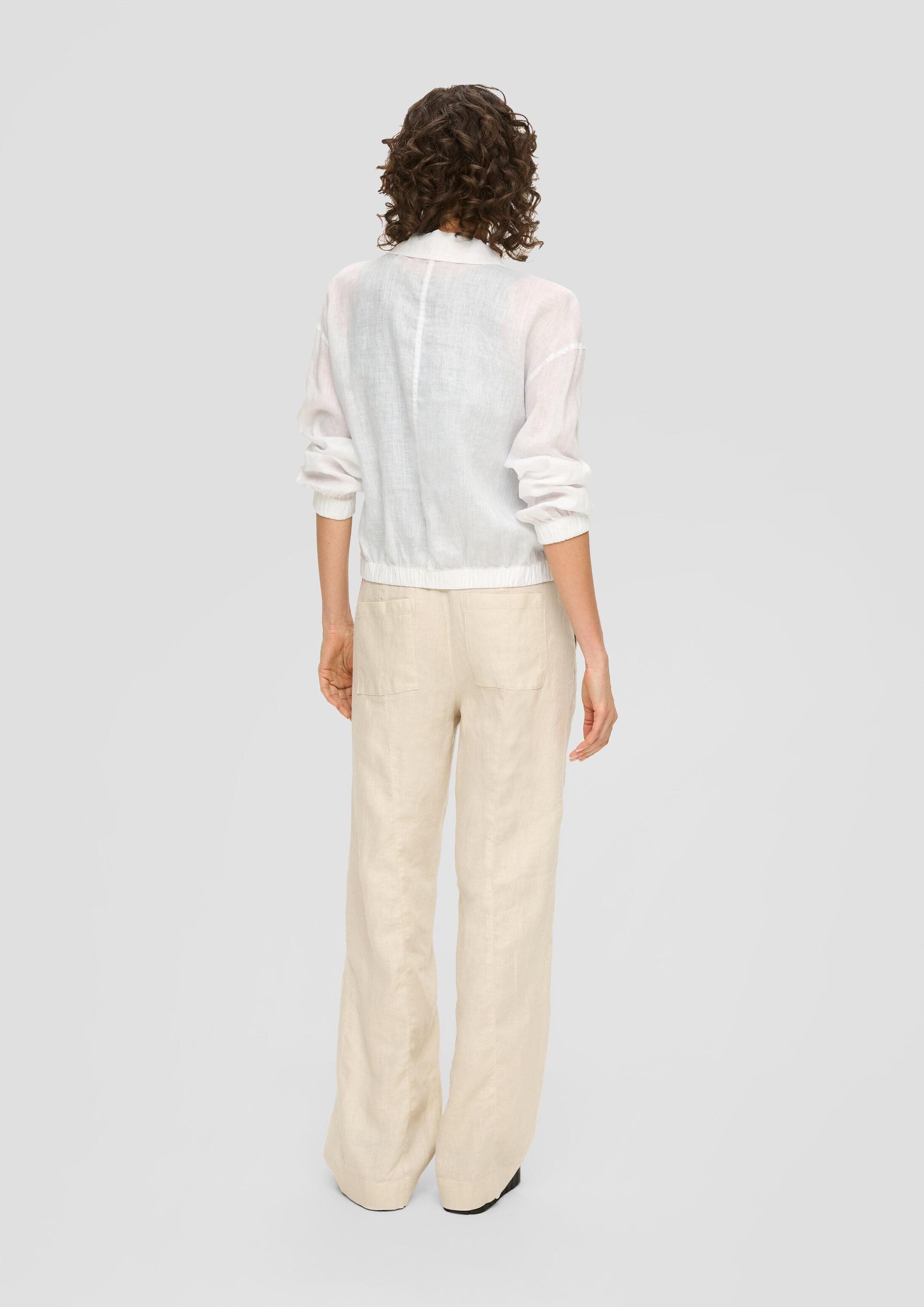 s.Oliver Langarmbluse Bluse Blusenjacke aus Leinen