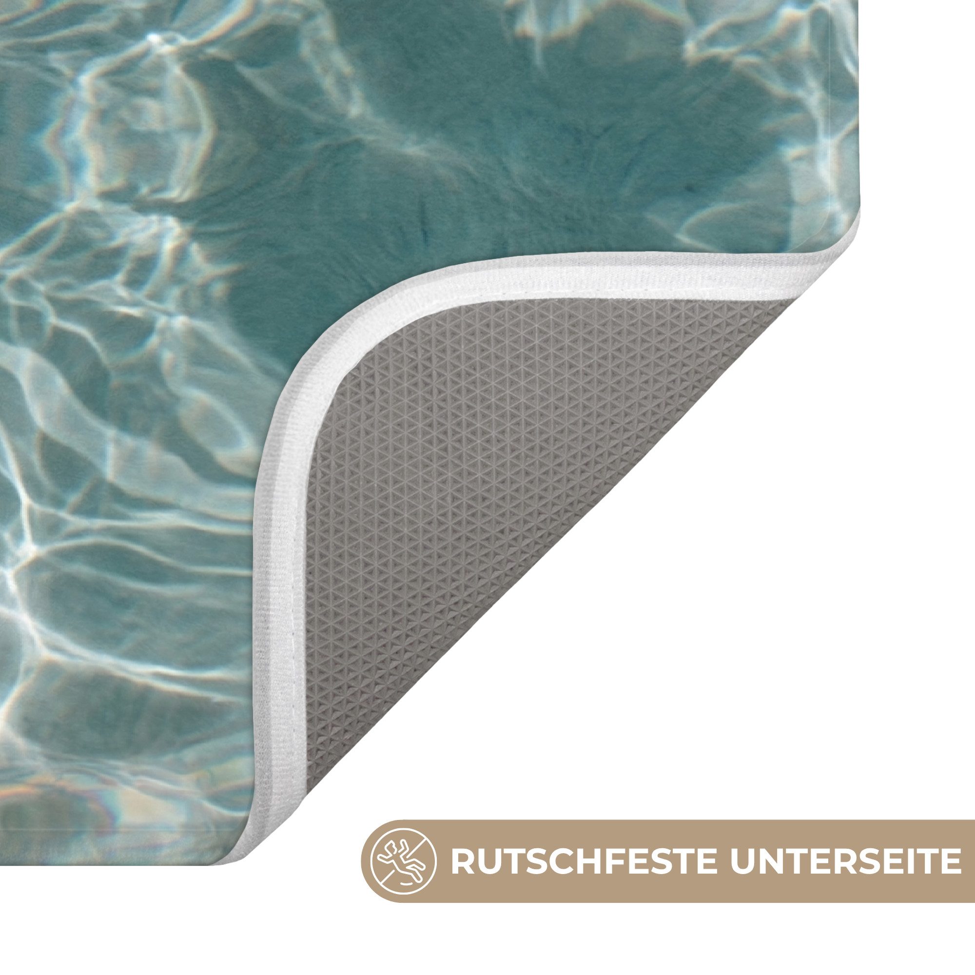 OnlyWow WC-Vorleger Gummi-Ente - Schwimmband - Gelb, Höhe 10 mm, Polyester, Rechteckig, WC Teppich, Toilettenvorleger, Toilettenteppich, Badematte 40x60 cm