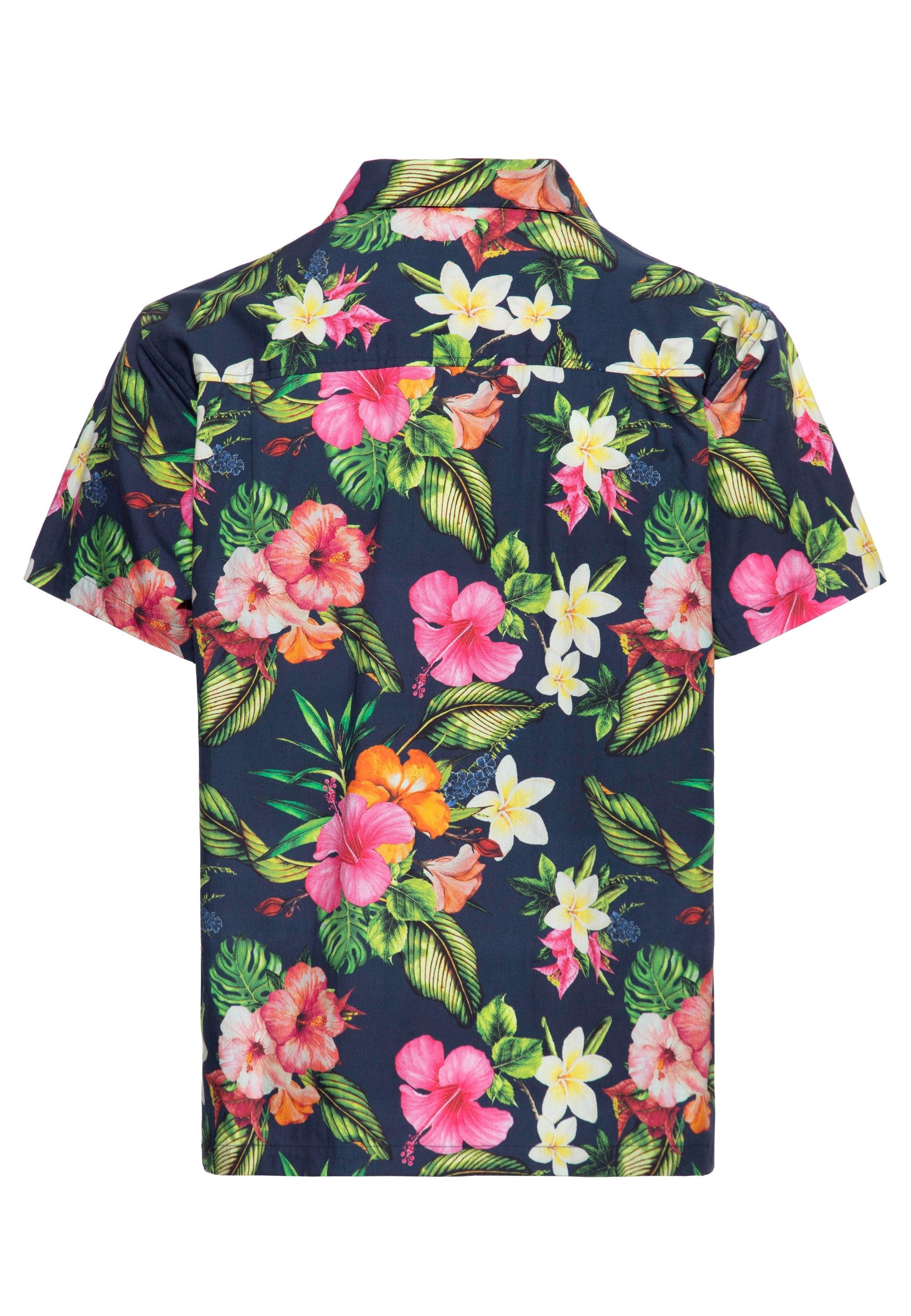 KingKerosin Kurzarmhemd Tropical Flowers mit floralem Allover-Print günstig online kaufen