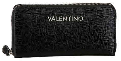 VALENTINO BAGS Geldbörse DIVINA, mit leicht genarbter Oberfläche und silberfarnene Details