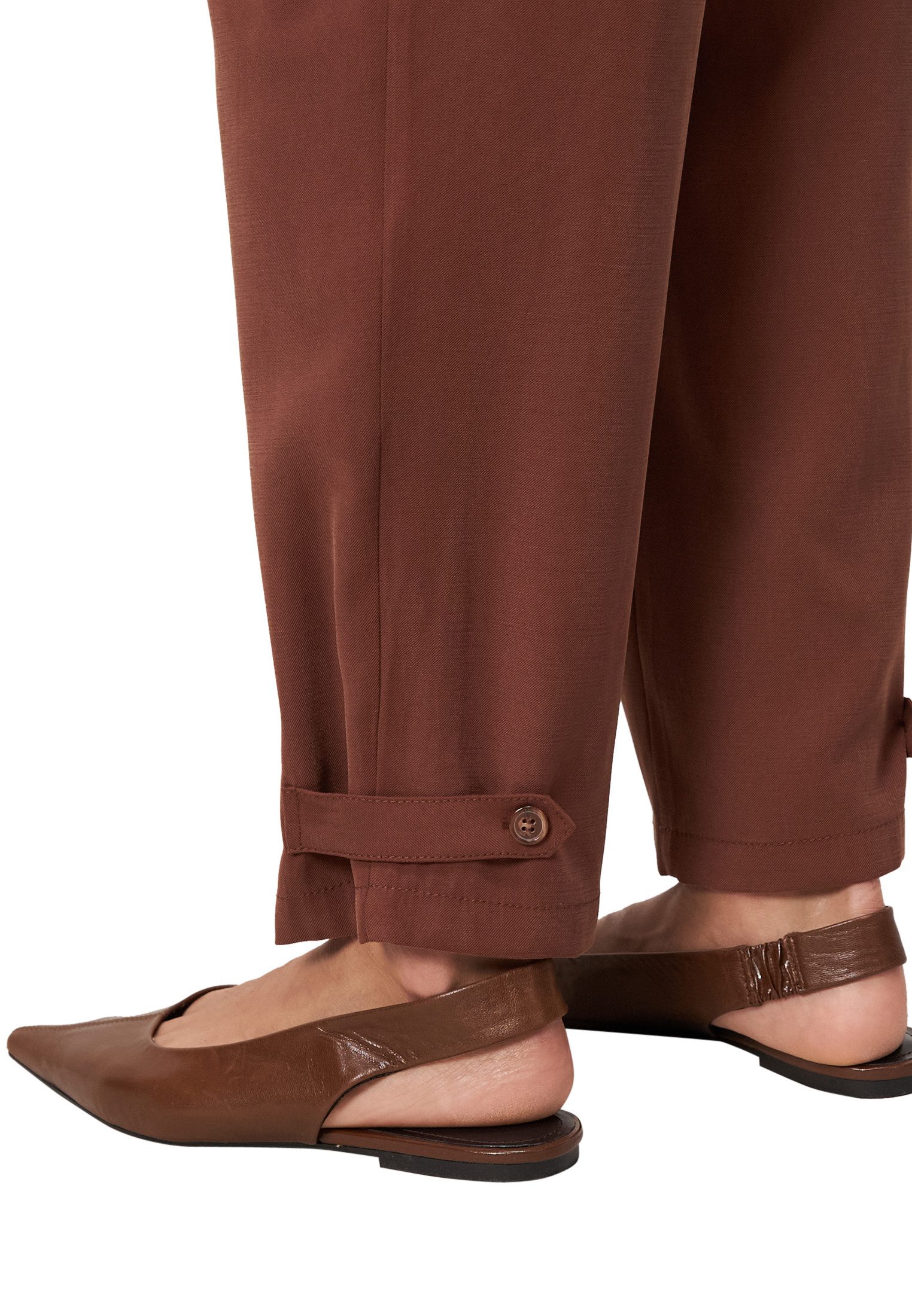 Zero Stoffhose Damen mit schmalem Bein 26 Inch Falten