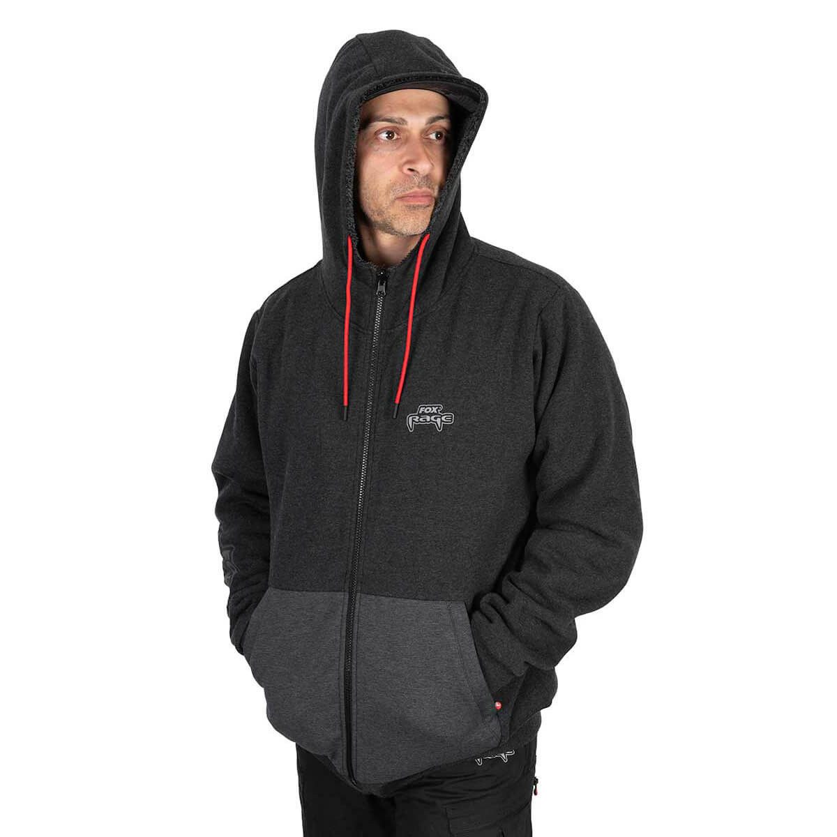 Fox Rage Kapuzenpullover Fox Rage Sherpa Hoodie Kapuzenpullover Wendbar Herren