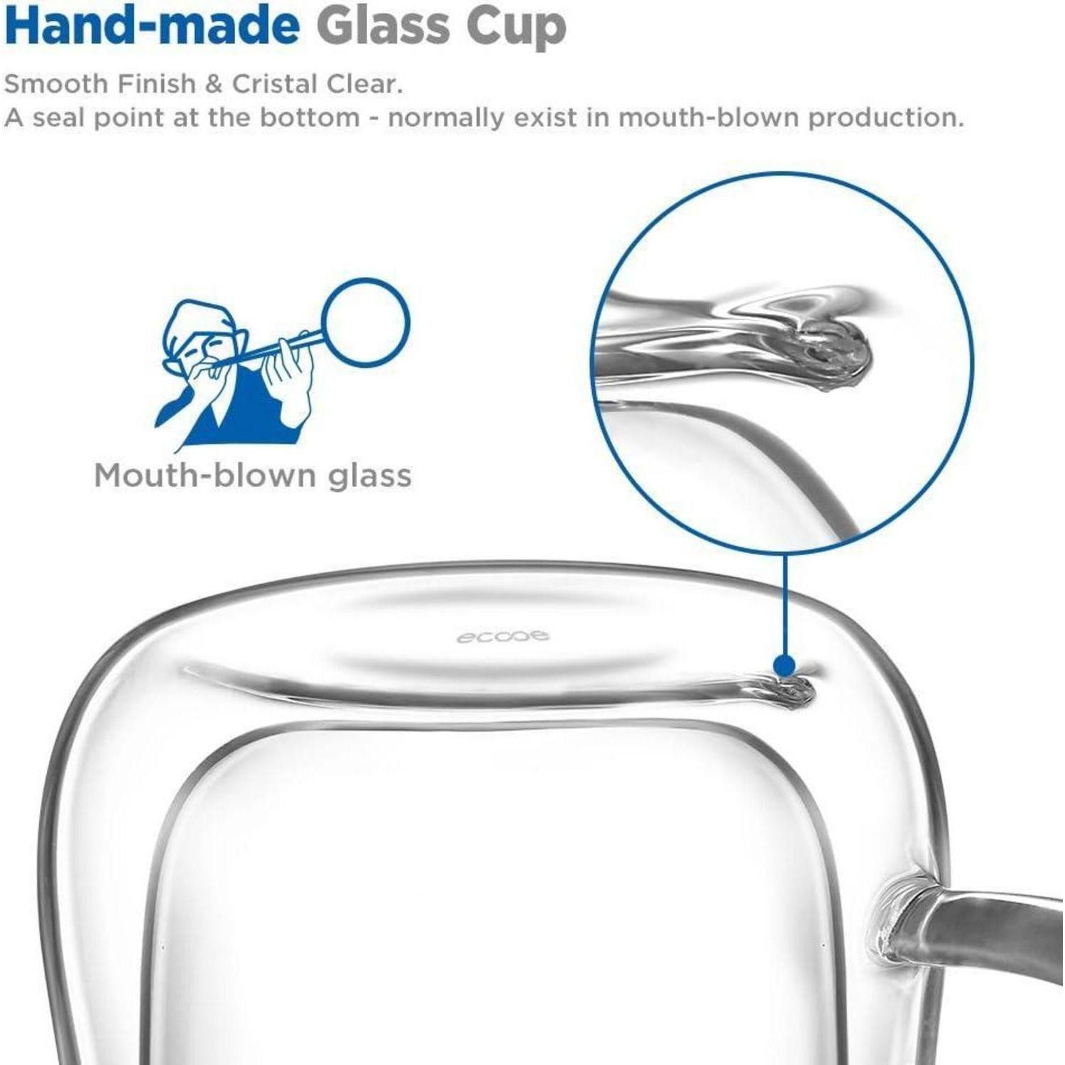 LuxusKollektion Latte-Macchiato-Glas Doppelwandige Latte Macchiato Gläser Set 6er 350ml Borosilikatglas mit