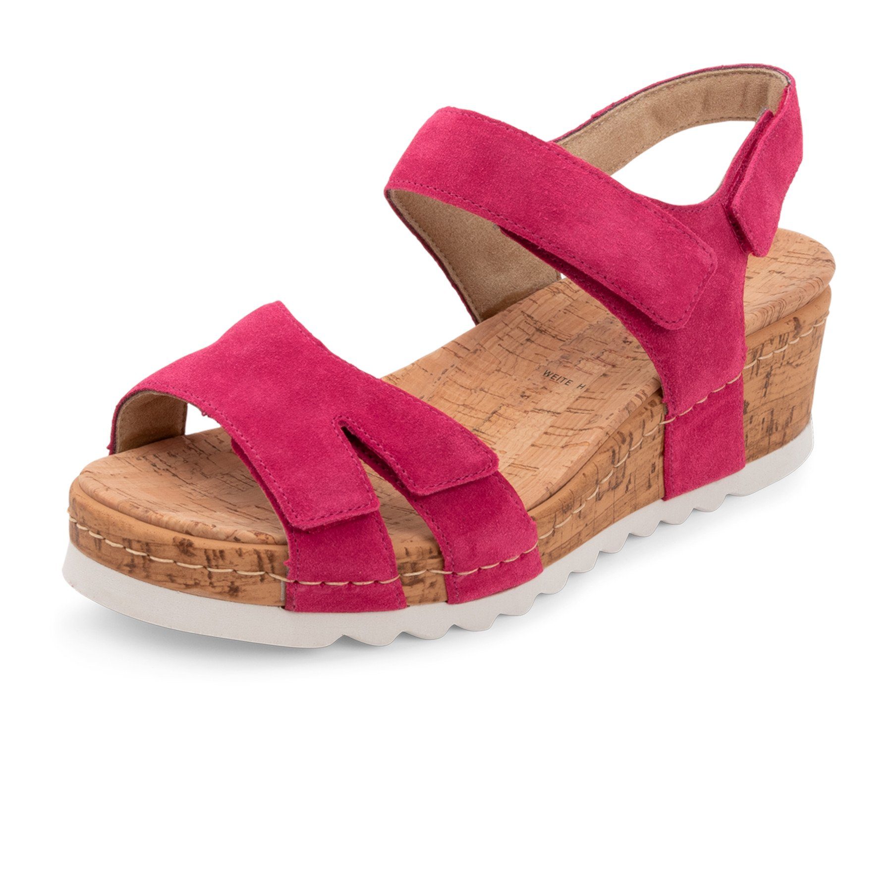 vitaform Damenschuhe Sandalette Veloursleder Sandalette fuchsia