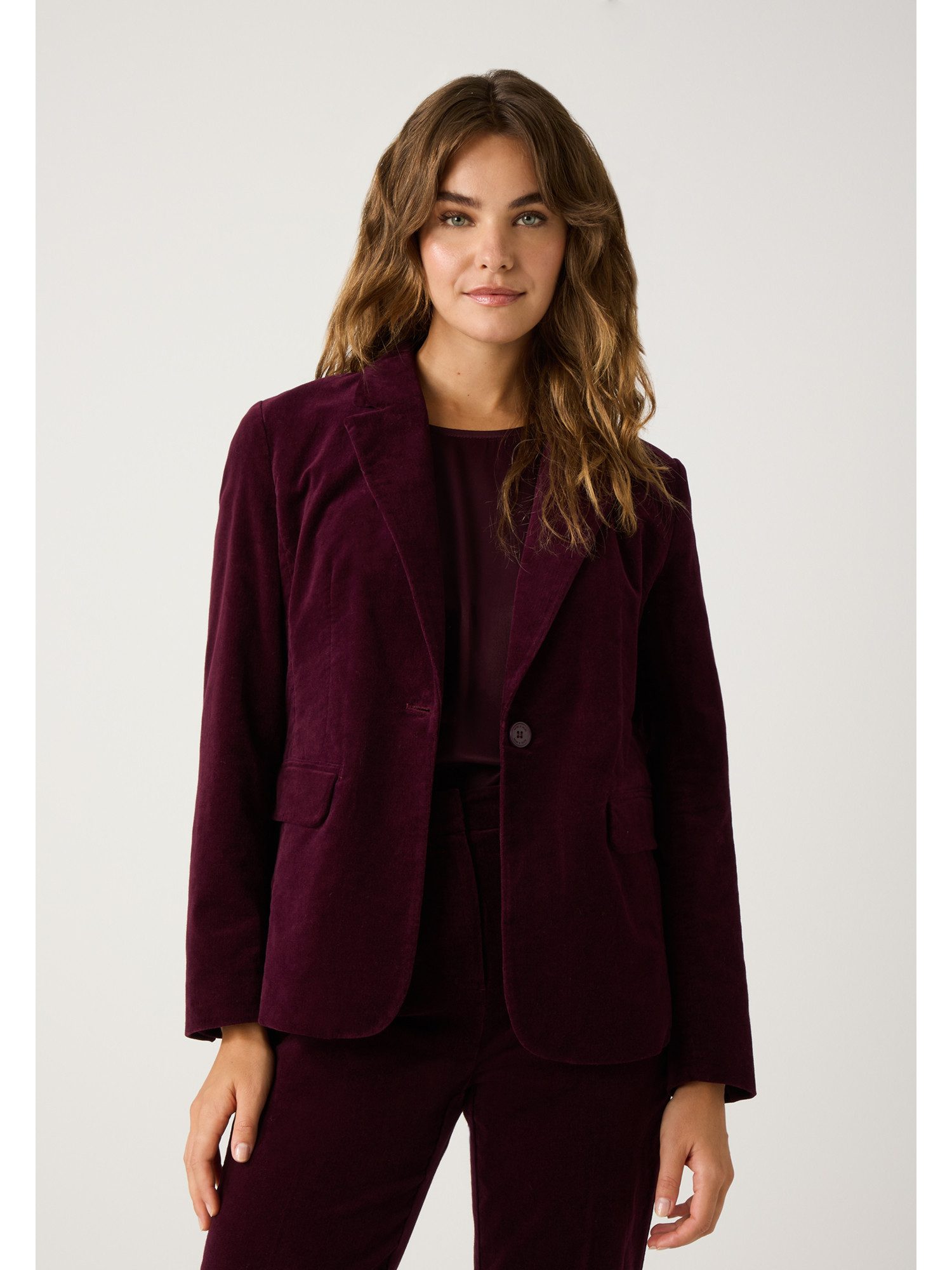 Jackenblazer eleganter Samtblazer