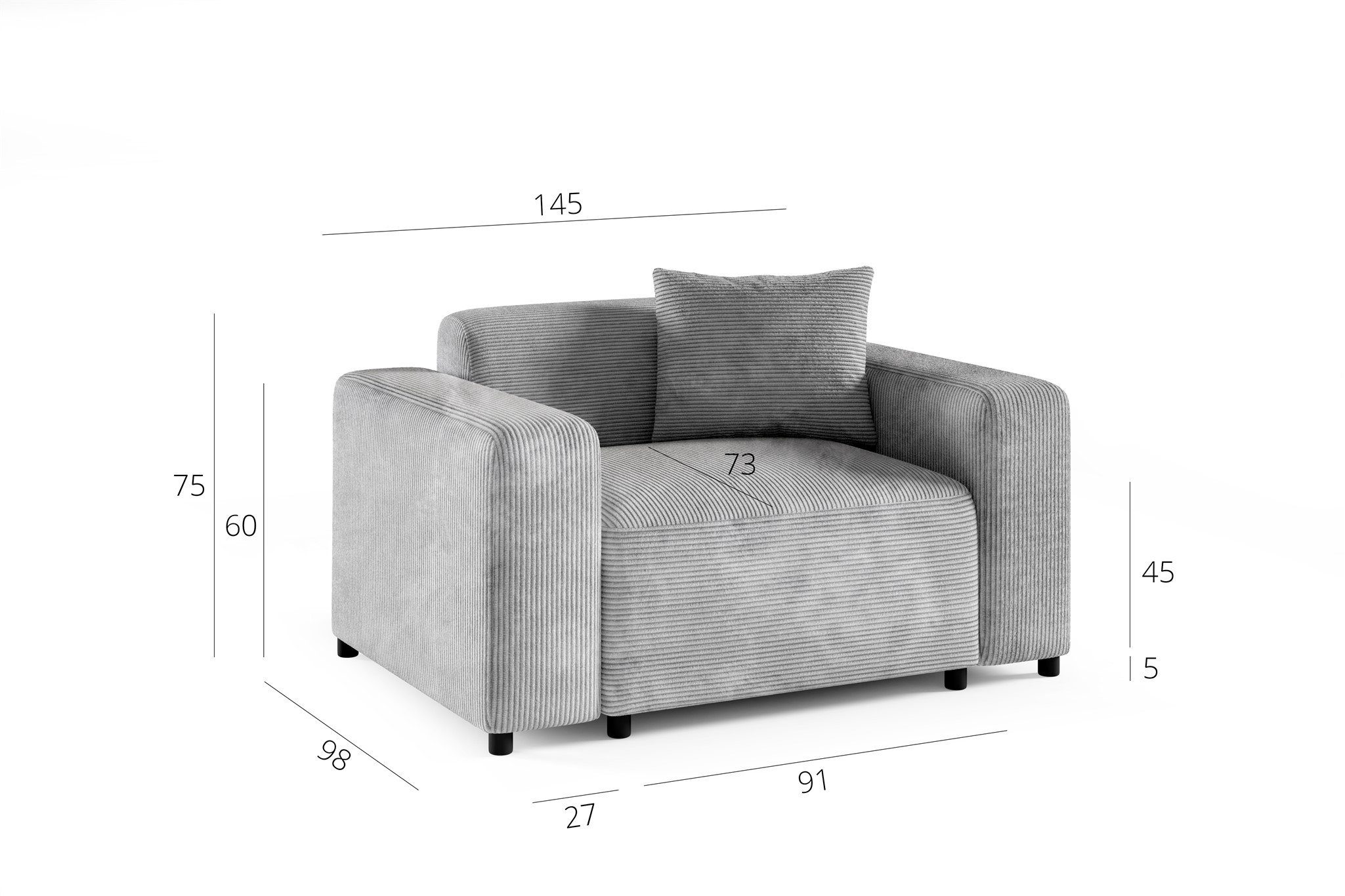 Fun Möbel Polstergarnitur Designersofa MEGAN 3-2-1 günstig online kaufen