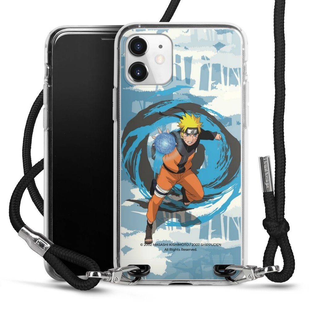 DeinDesign Handyhülle Offizielles Lizenzprodukt Manga Naruto Shippuden  Naruto Rasengan, Apple iPhone 11 Handykette Hülle mit Band Case zum Umhängen