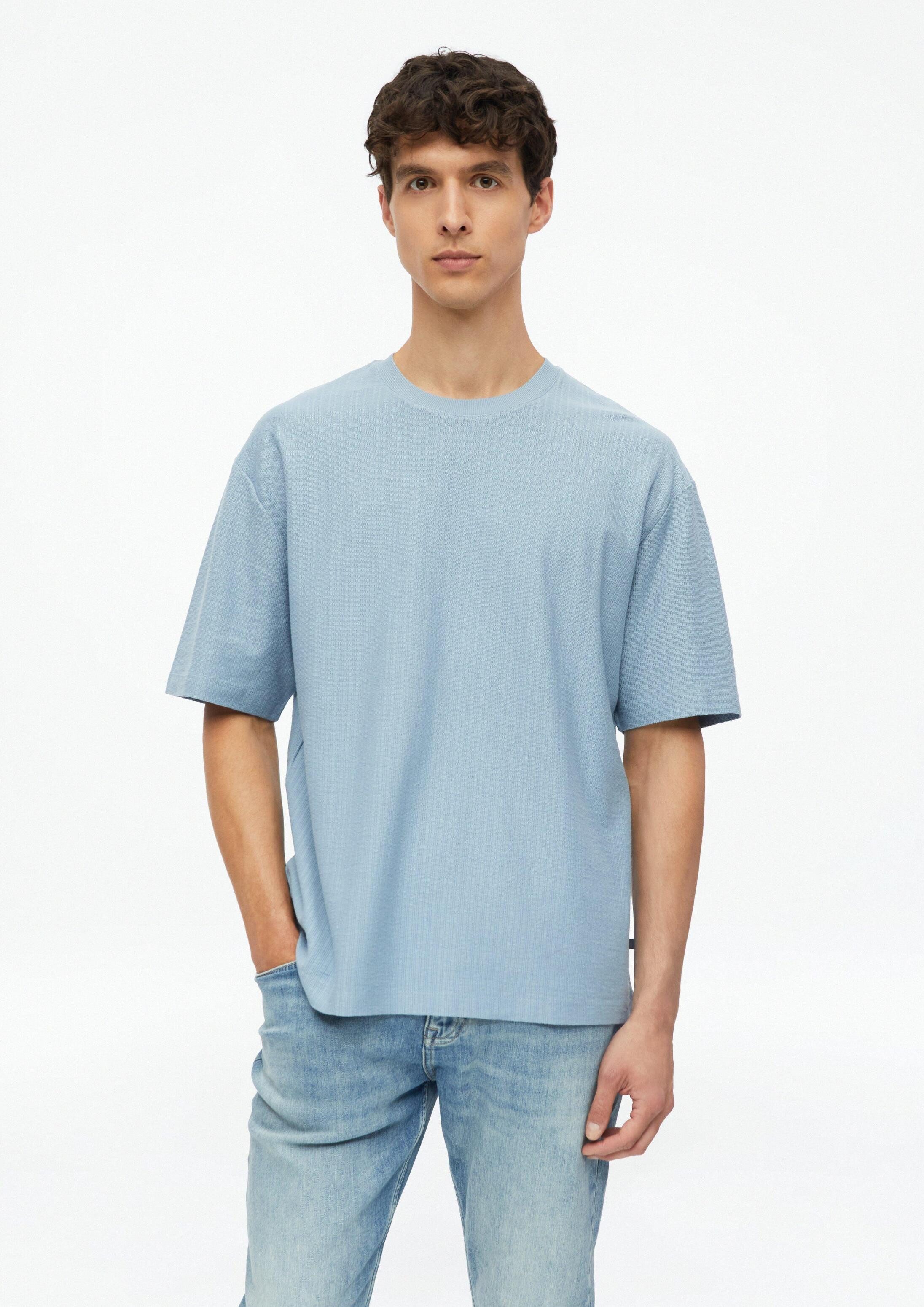 s.Oliver Kurzarmshirt T-Shirt T-Shirt mit Ripp-Struktur im Modern Fit