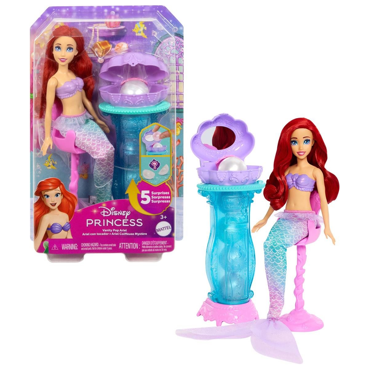 Mattel® Anziehpuppe Mattel JBF86 - Disney Prinzessin Meerjungfrauen-Überraschung