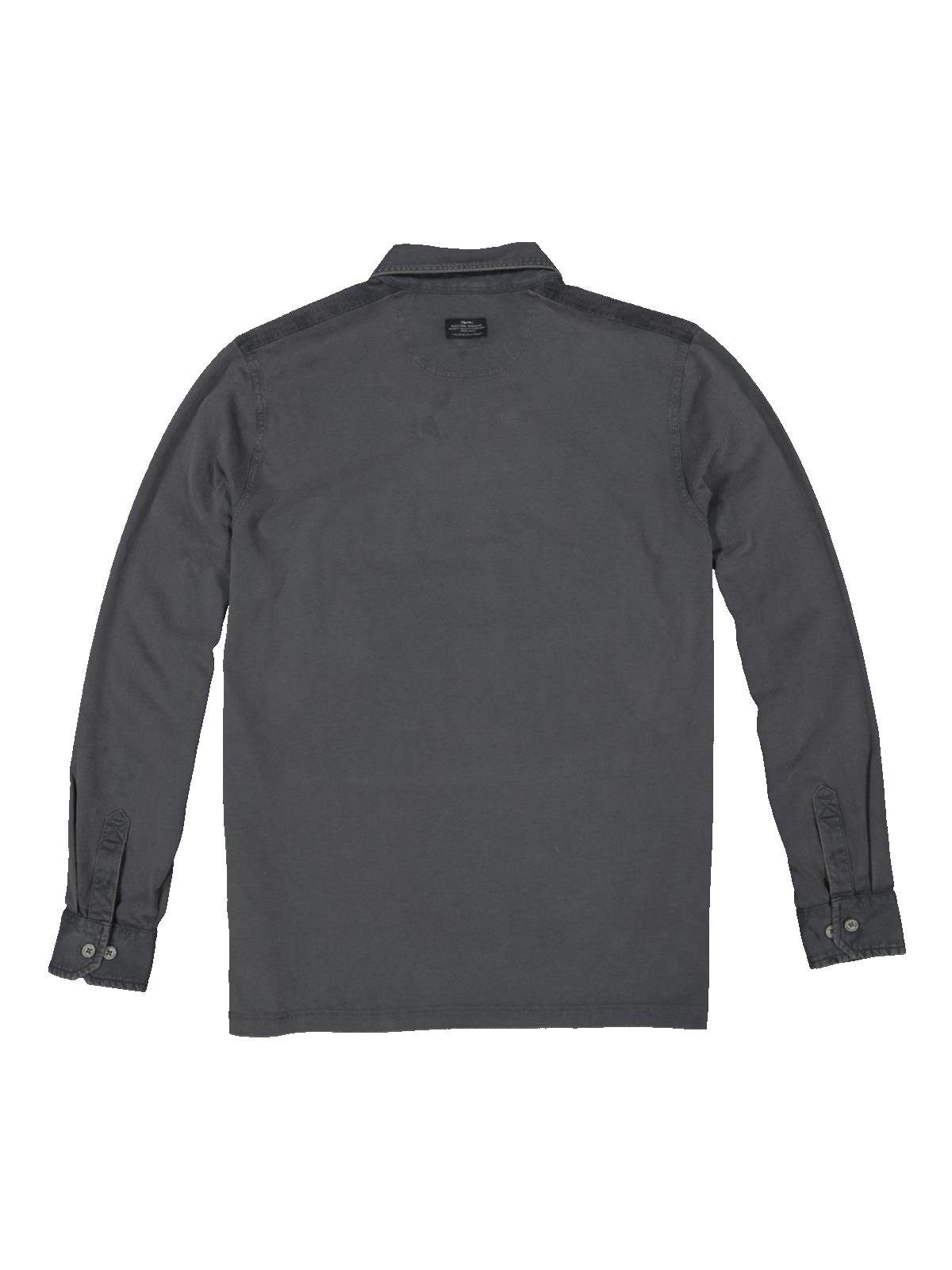 Engbers Langarm-Poloshirt engbers Herren Langarm-Shirt mit Polokragen, Grau