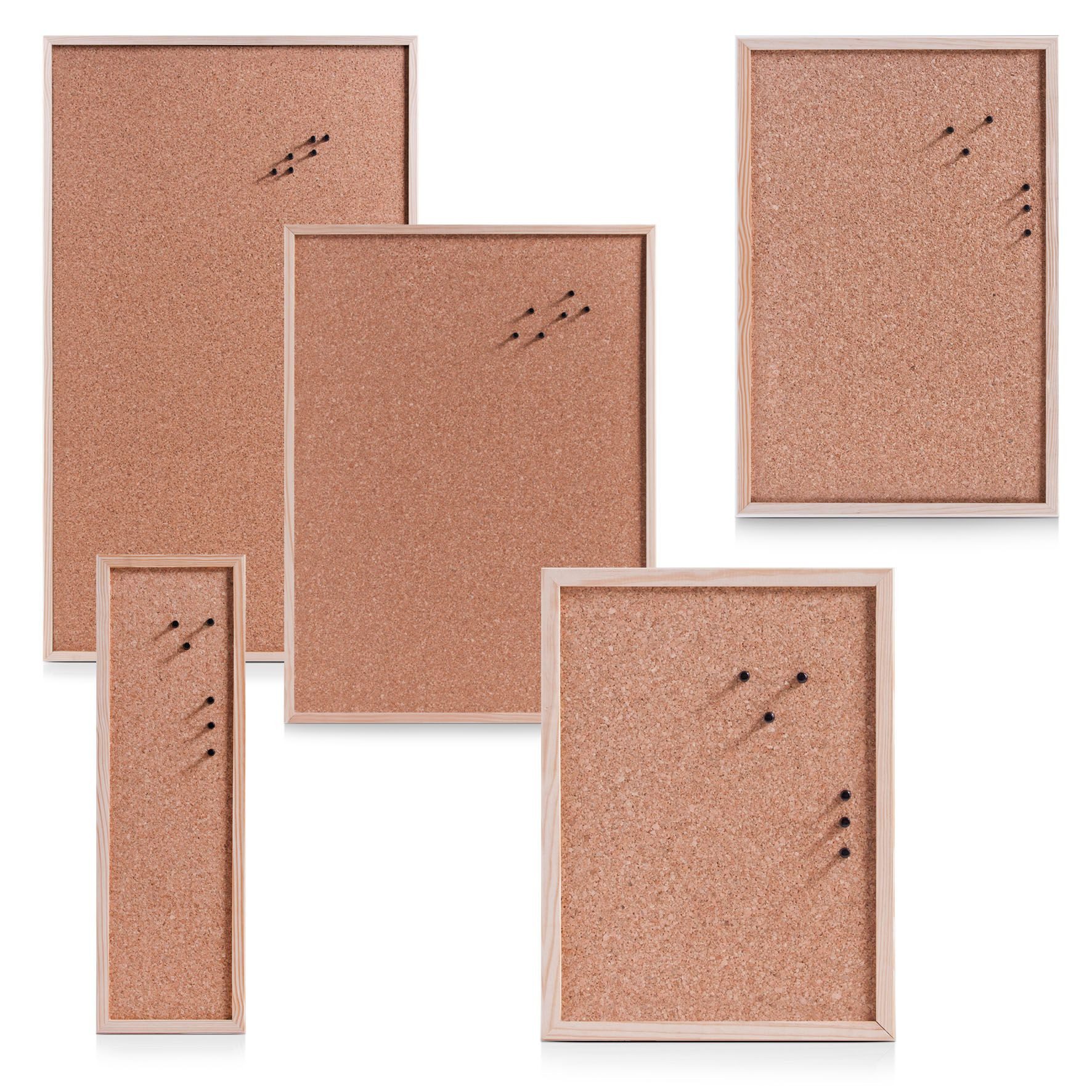 Basera® Pinnwand Pinnwand aus Kork und Kiefernholz, (1-tlg), 30 x 40 cm – Bild 4 von 5