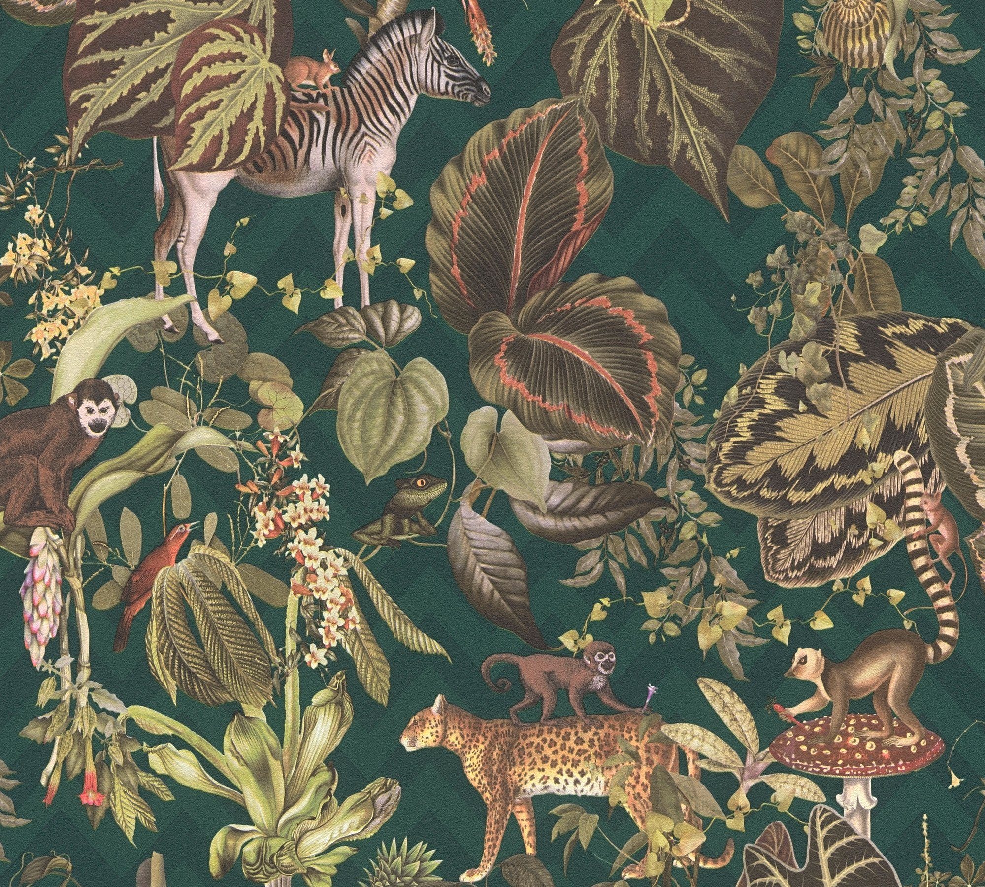 METROPOLIS BY MICHALSKY LIVING Vliestapete Change is good, Jungle Joy, botanisch, floral, tropisch, Designertapete Tapete Dschungel grün/braun/bunt | Vliestapeten