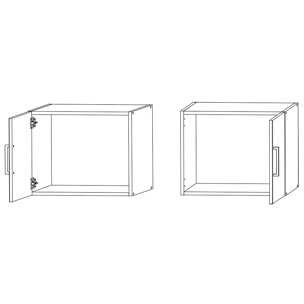 ca. Lomadox Stauraumschrank Tür 30/40/54 oder rechts MIAMI-43 links, cm weiß/Betonoptik,