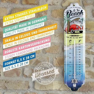 Nostalgic-Art Raumthermometer Retro Metall-Thermometer Innen Analog - VW Bulli Beach