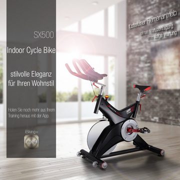 Sportstech Speedbike SX500, App-kompatibel, Riemenantrieb, 25KG Schwungrad
