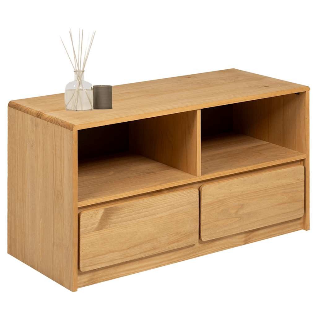 vidaXL TV-Schrank TV-Schrank SAUDA Eiche-Optik 99x43x55 cm Massivholz Kiefer (1-St)