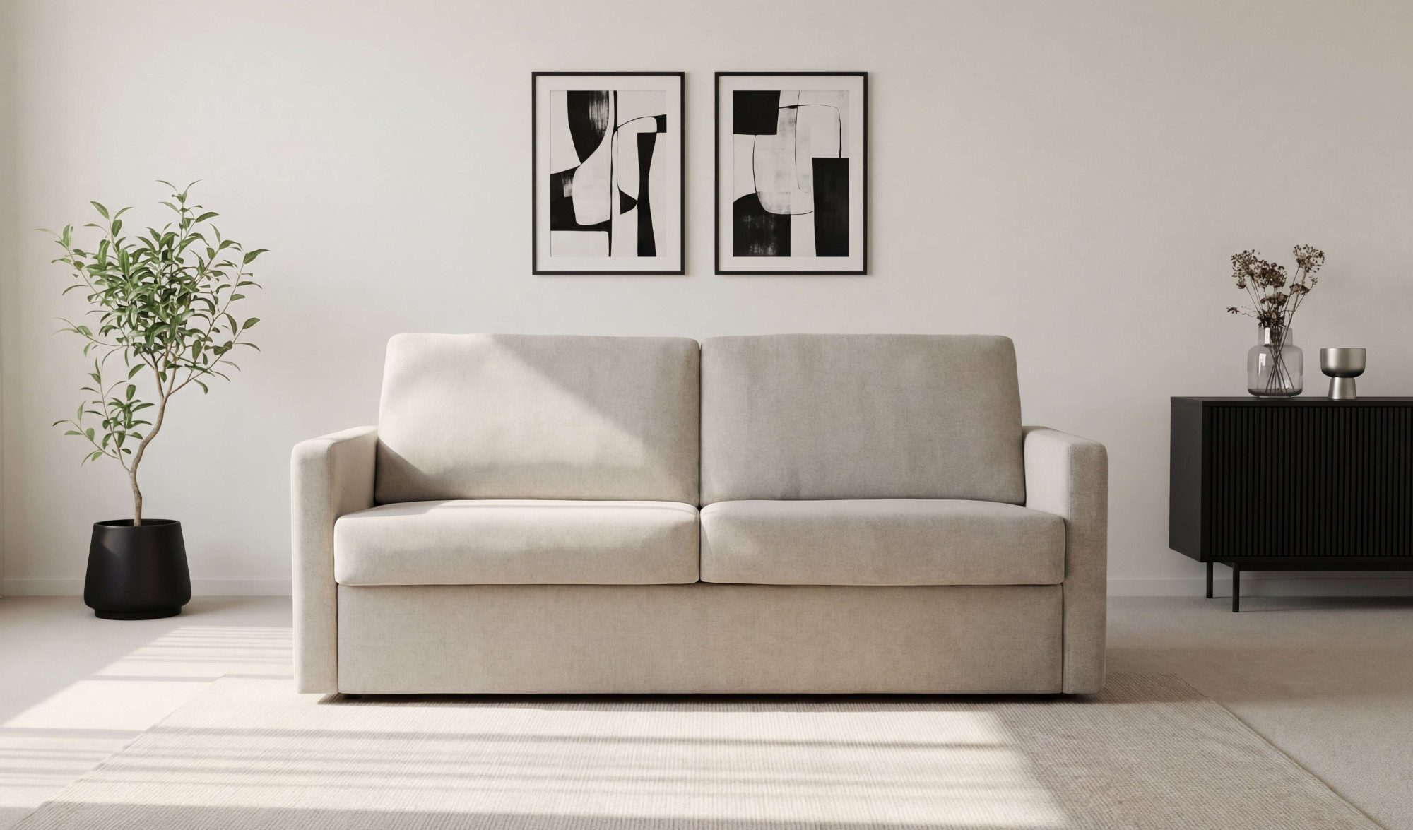 Home affaire Schlafsofa GOLDPOINT 182cm, Dauerschläfer, Liegefläche 140/200 cm, 3-Sitzer mit Dauerschläfer-Funktion, Bonell-Federkernmatratze