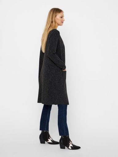 Vero Moda Strickjacke VMDOFFY LONG GA LS black CARDIGAN OPEN NOOS melange