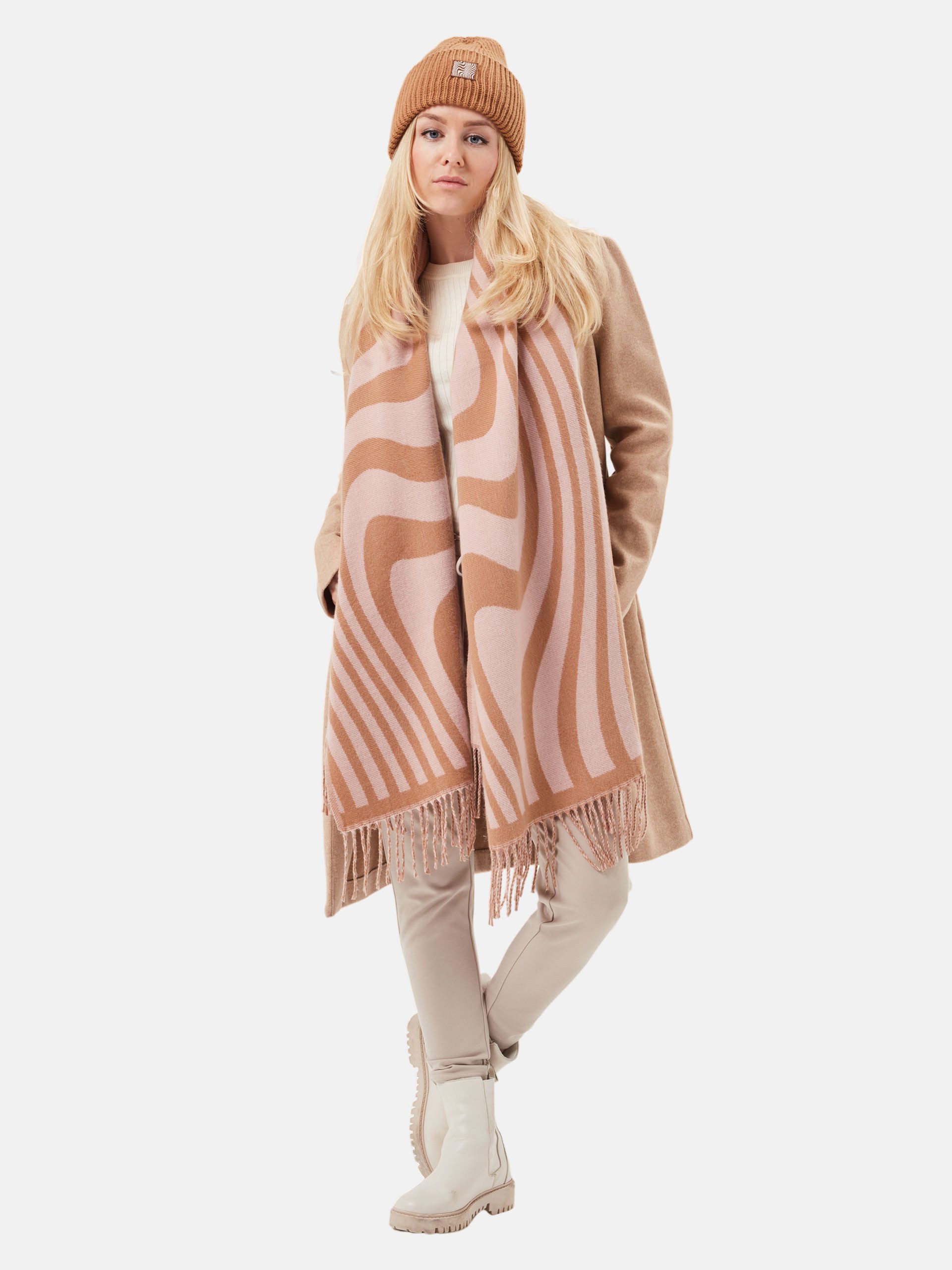 Samaya Modeschal Goat, (1-St), in bicolor mit Fransen
