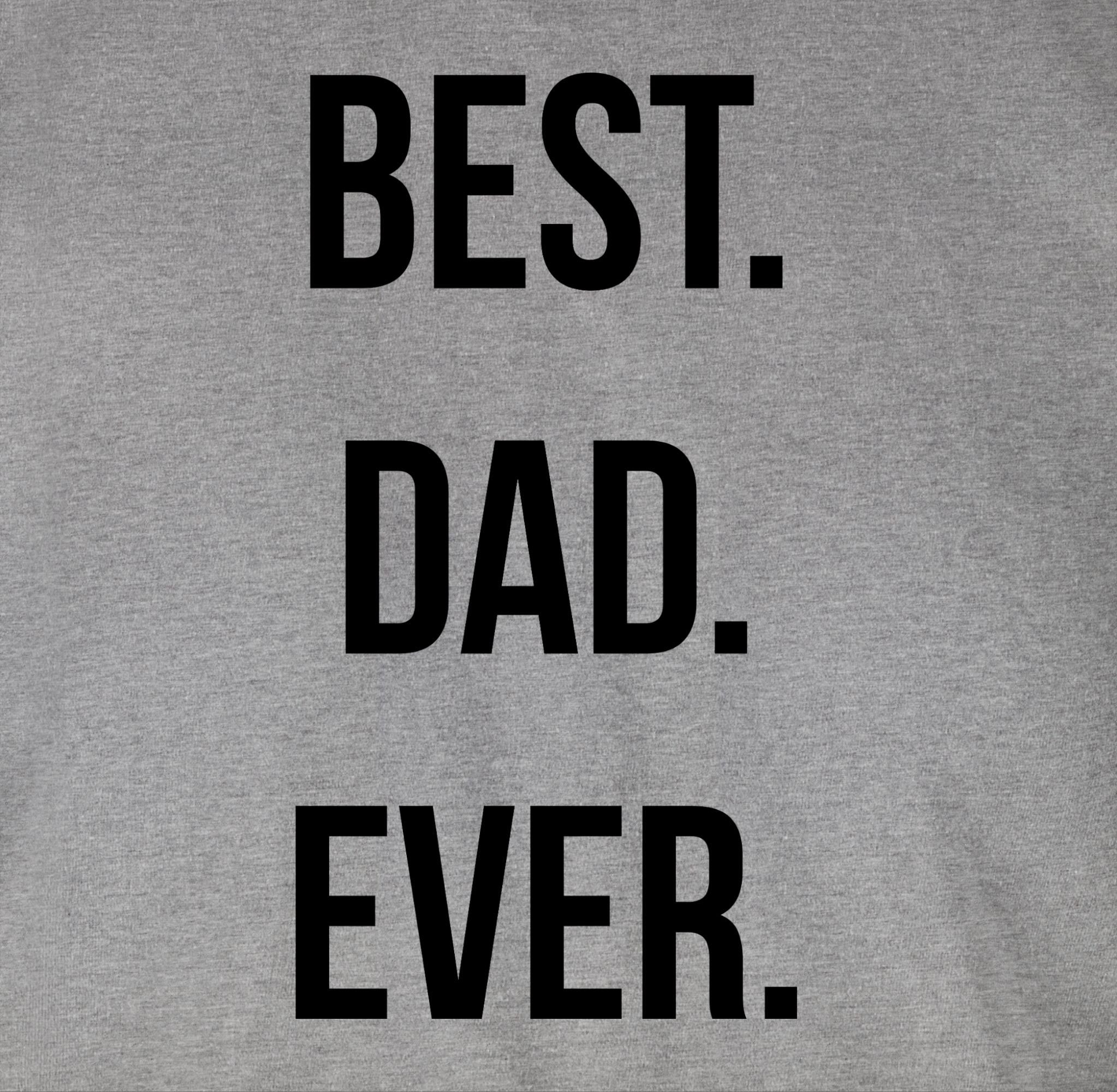 meliert Papa Ever Geschenk 1 Dad Best T-Shirt Shirtracer für Grau Vatertag