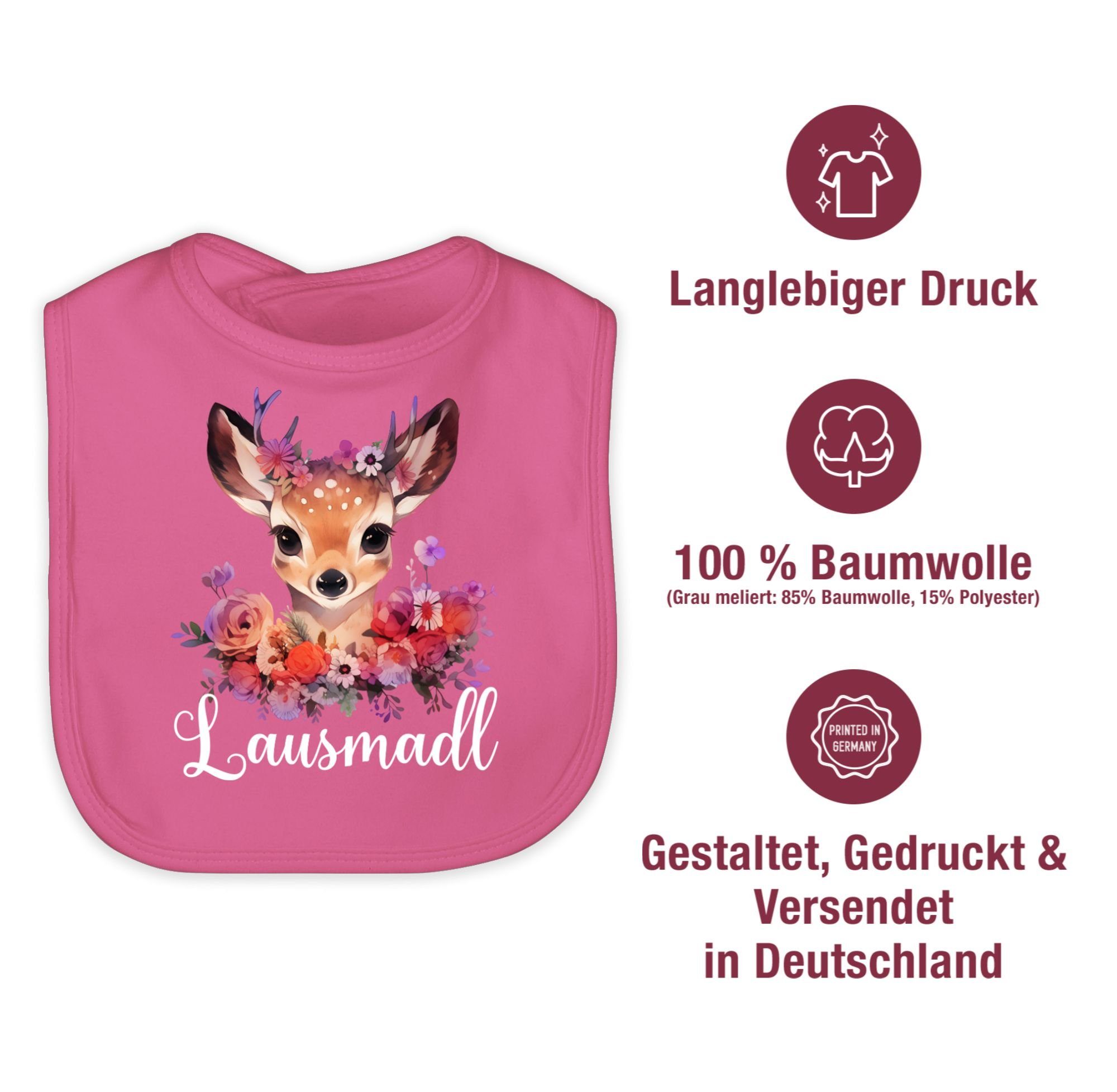 Lätzchen Oktoberfest Lausdrindl 1 Baby Outfit Mode Lausmadl Lausmädchen, Pink für Shirtracer Lausmadel
