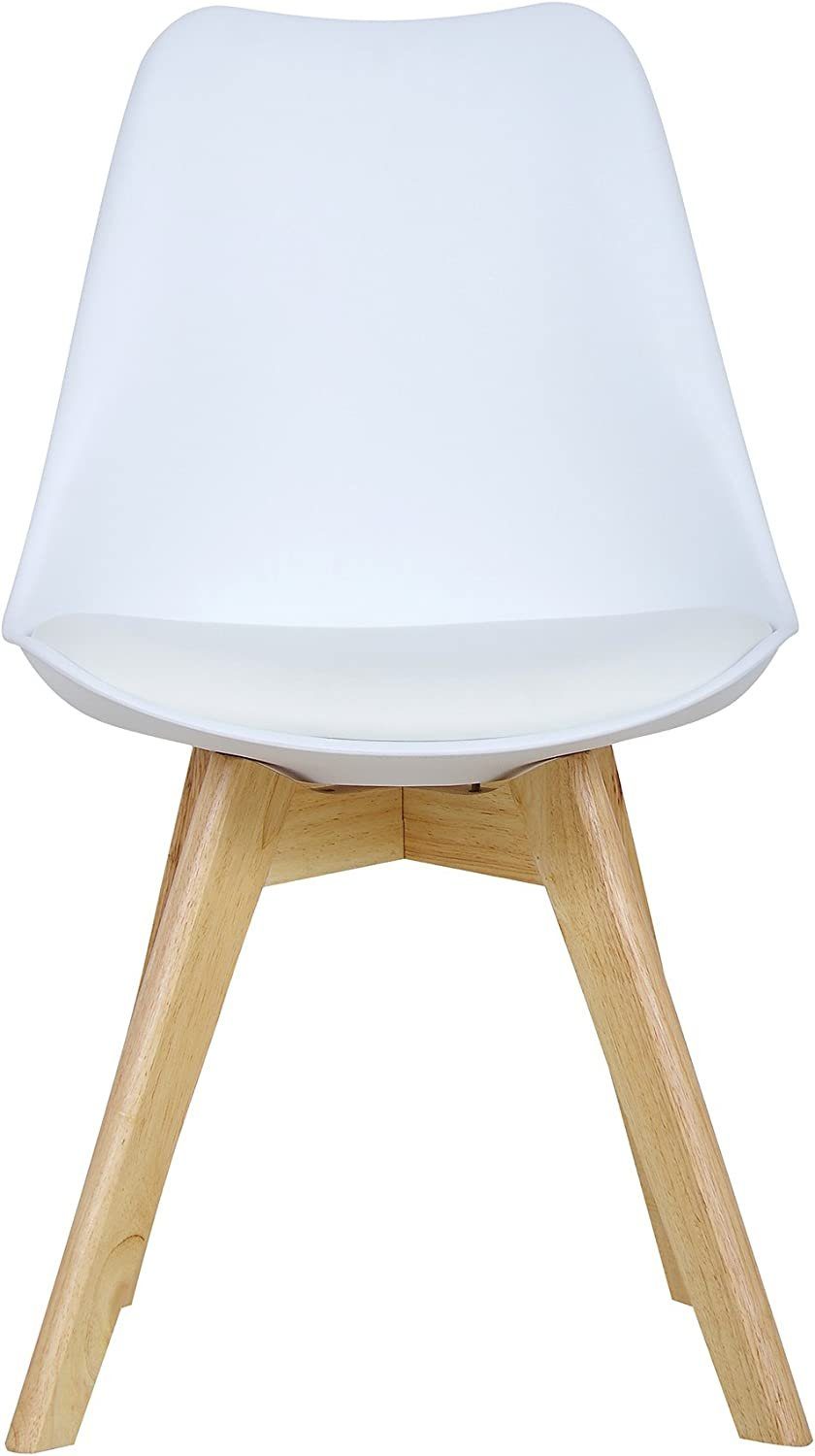 St), aus 6 | Weiß Kunstleder Weiß Sitzfläche (Set, Woltu Esszimmerstuhl Designstuhl