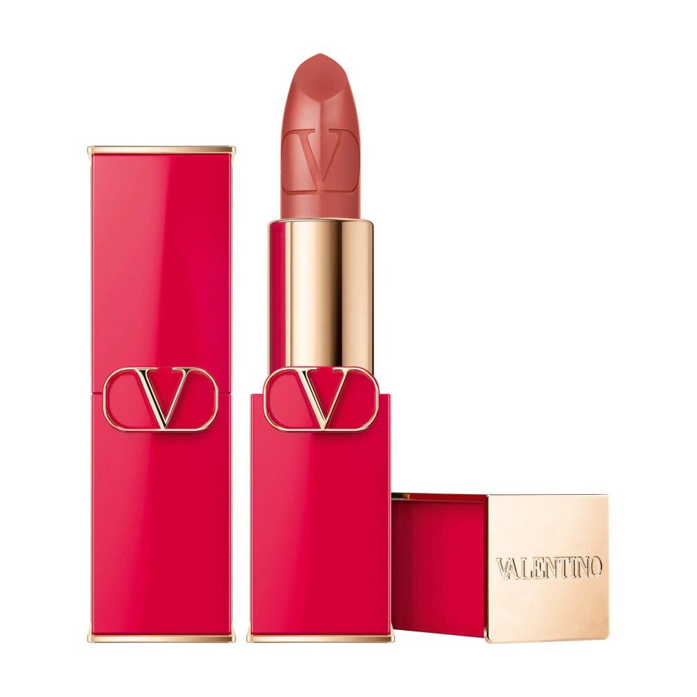Valentino Lippenstift Rosso Satin Finish Creme-Lippenstift 100R Nachfüllbar 3,5g
