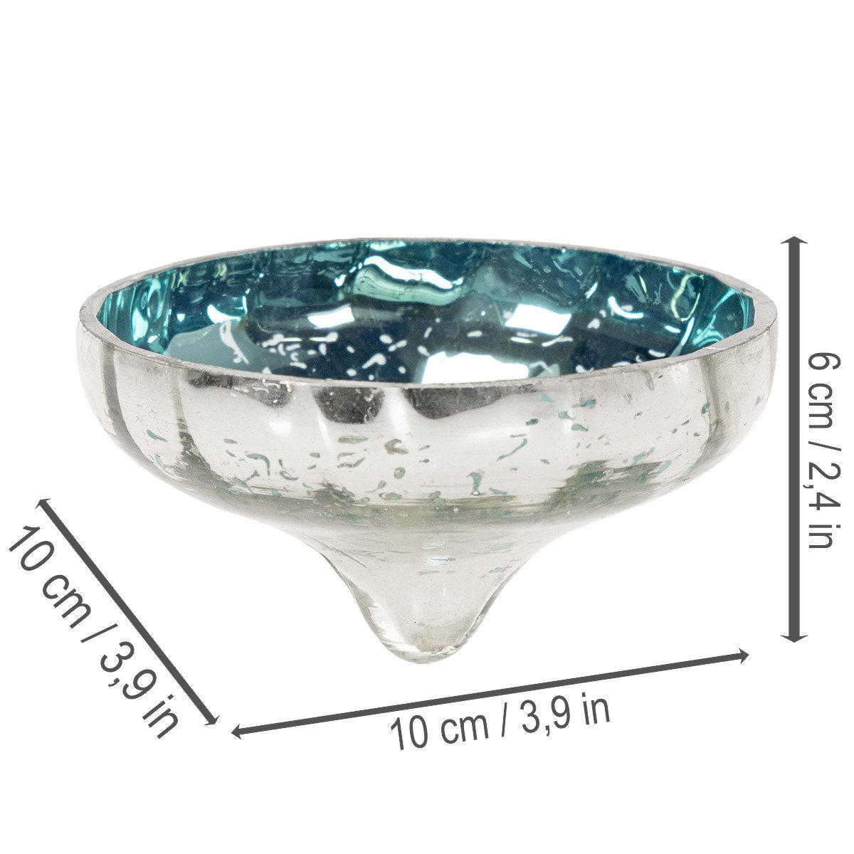 Posiwio Tischvase Teelichthalter Glas Schwimmschale für stimmungsvolle Dekoration, 2 St