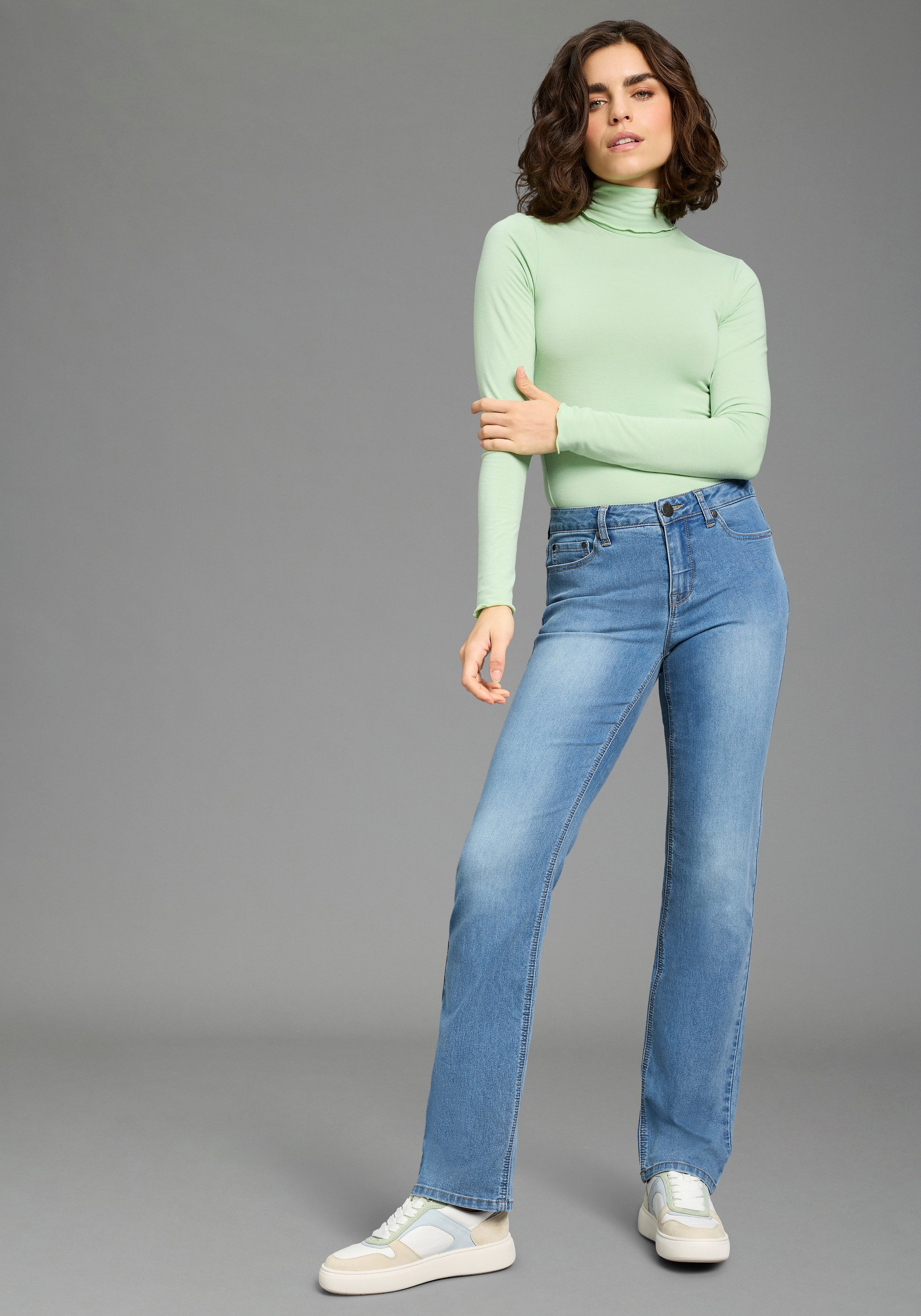 Arizona Gerade Jeans gerade geschnitten, normale Passform, hohe Leibhöhe günstig online kaufen