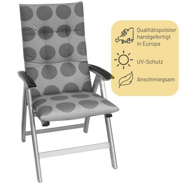 KETTLER Polsterauflage Sesselauflage Des. 858, (1 St), Gartenstuhlkissen mit Kreisen
