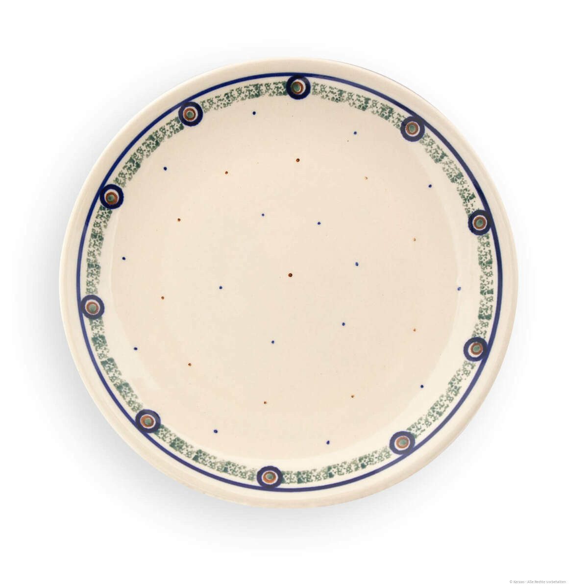 Bunzlauer Keramik Frühstücksteller Teller Ø19,5cm Frühstücksteller Dessertteller Kuchenteller, Dekor 114