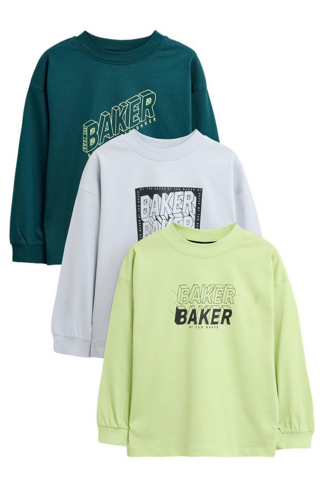 Baker by Ted Baker Langarmshirt Baker by Ted Baker Langarmshirts, 3er-Pack (3-tlg)