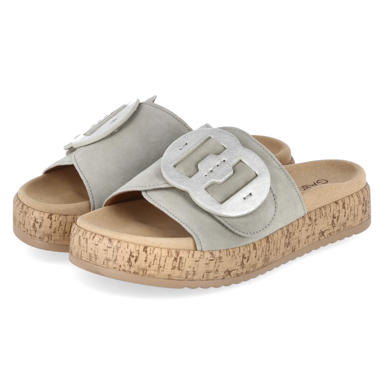 Gabor Gabor 83.760.11 Damen Rauleder green Pantolette