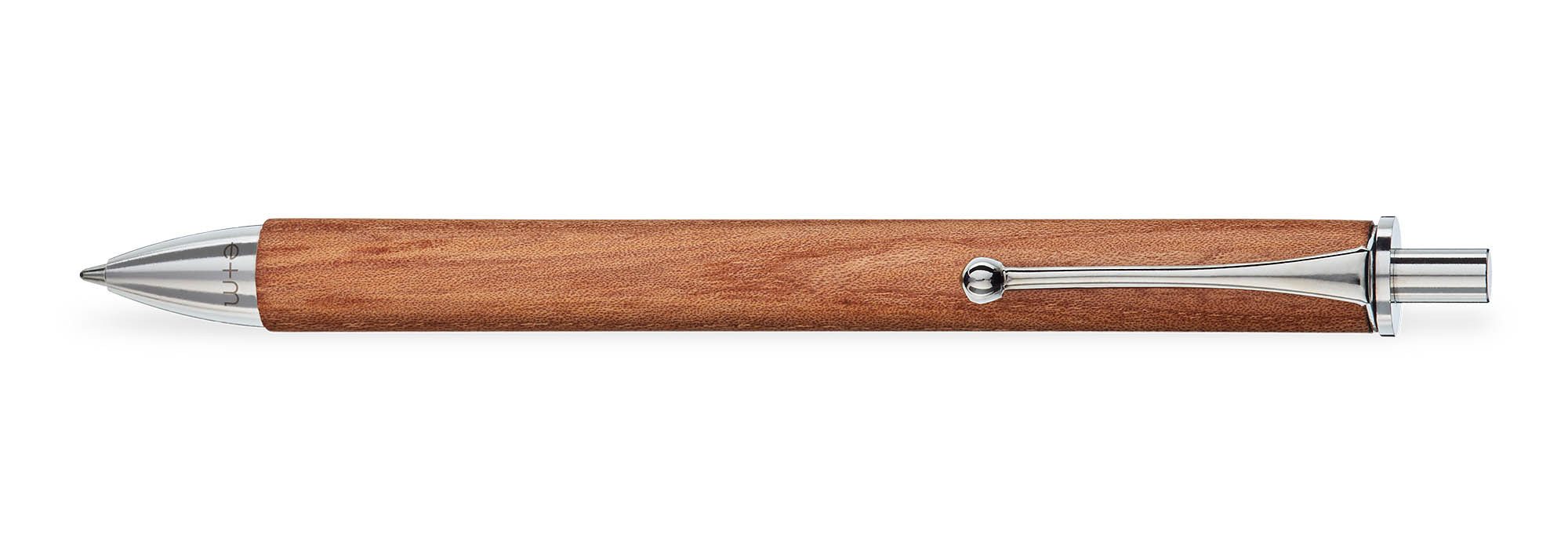 e+m Kugelschreiber ALLWOOD, Handgefertigter Kugelschreiber aus Holz mit Druckmechanik