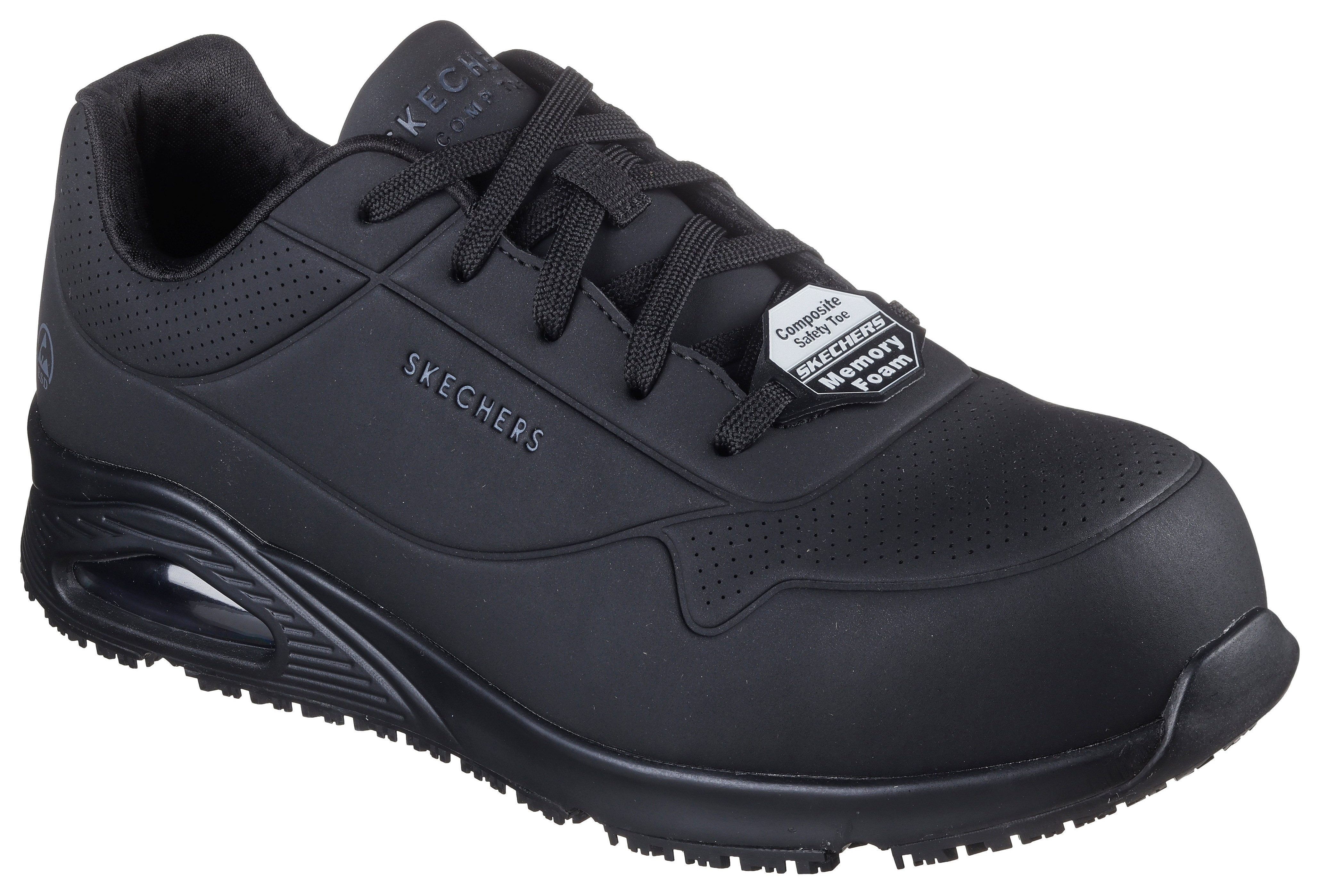 Skechers WORK UNO SR - DOLTIN Berufsschuh, Arbeitsschuh, Sicherheitsschuh, Halbschuh mit Zehenschutz