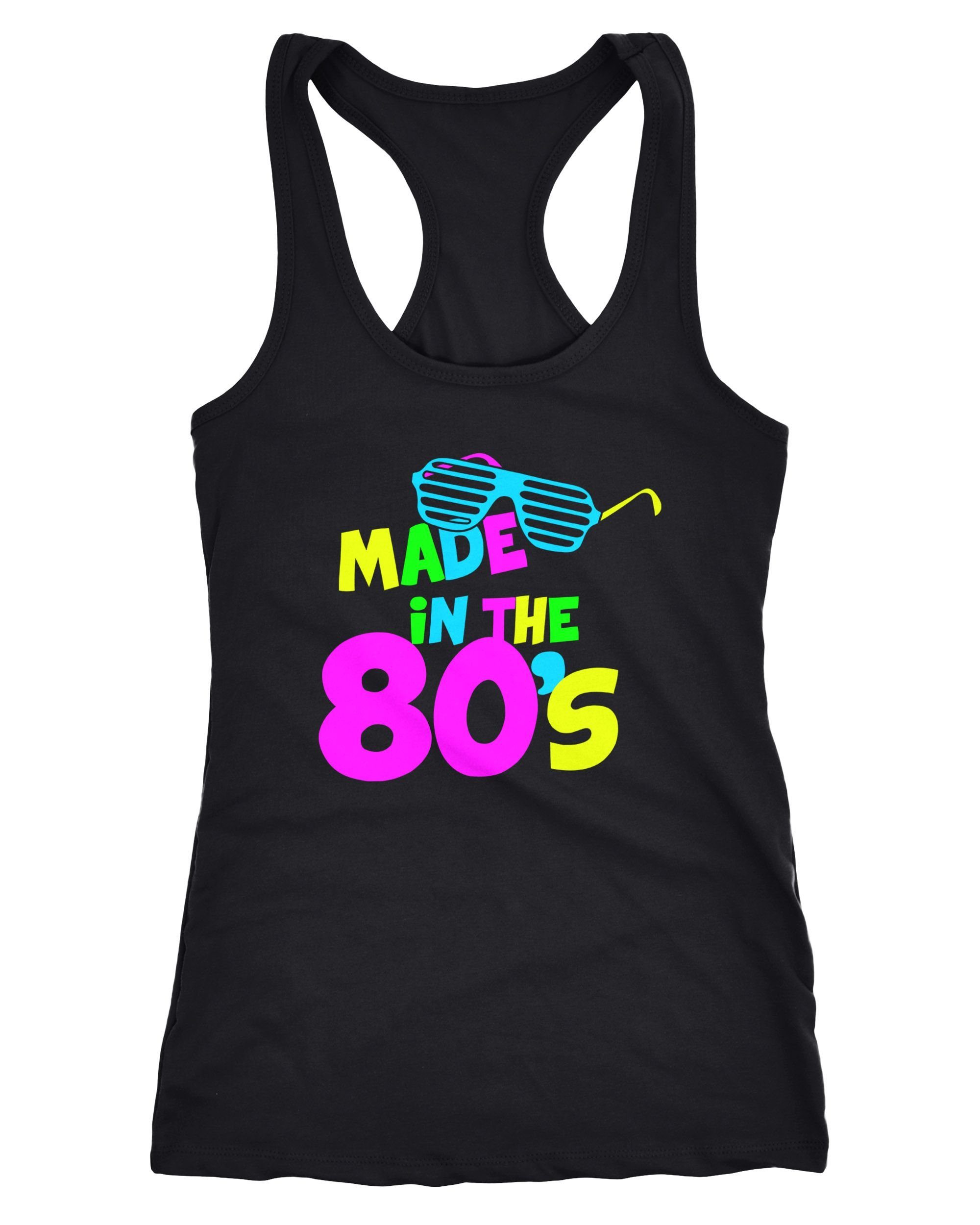 Tanktop Damen Tanktop Geburtstag Made in the 80's Retro Eighties Achtziger Geschenk Racerback Moonworks®