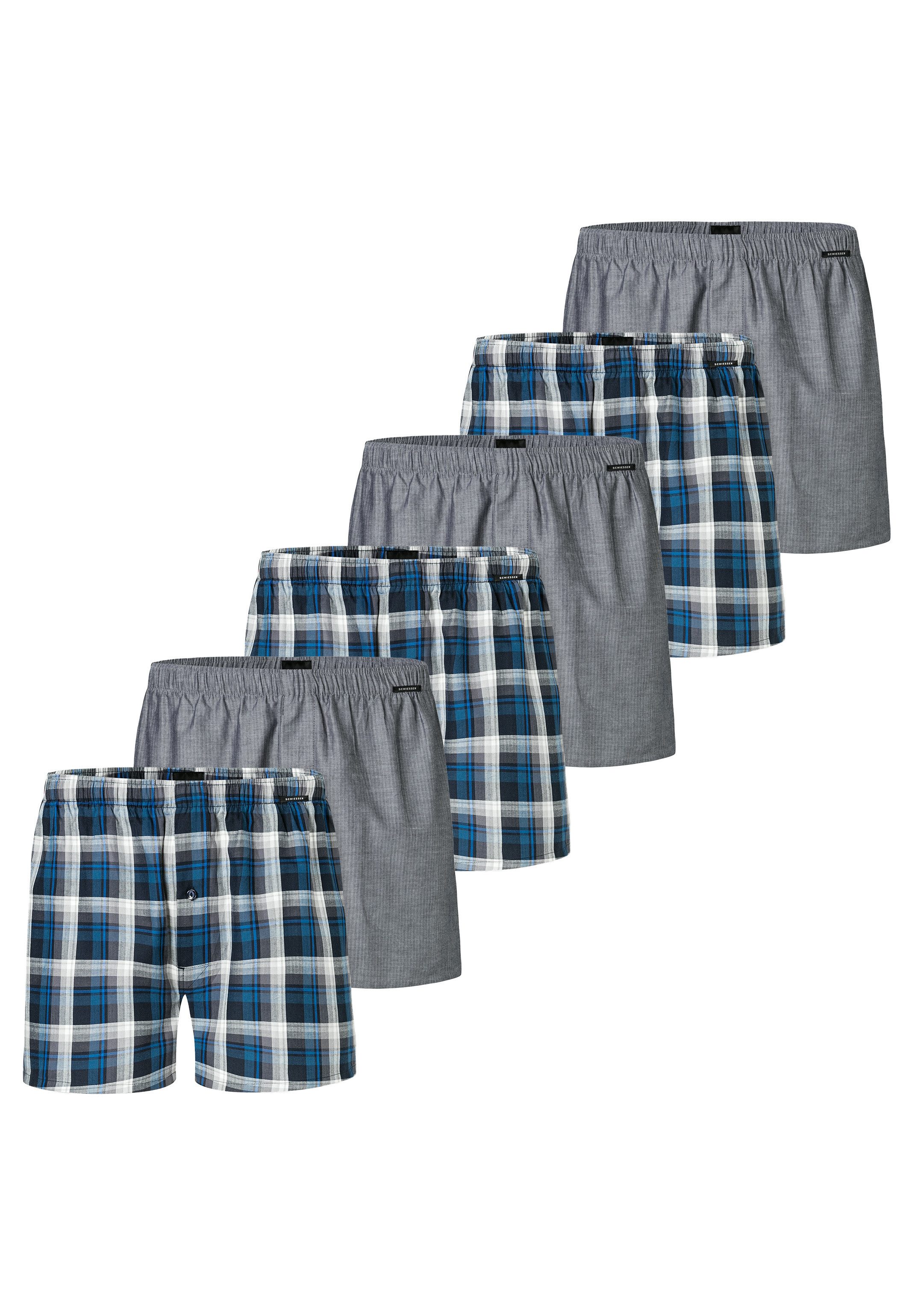 Schiesser Boxershorts 6er Pack Web (Spar-Set, günstig online kaufen