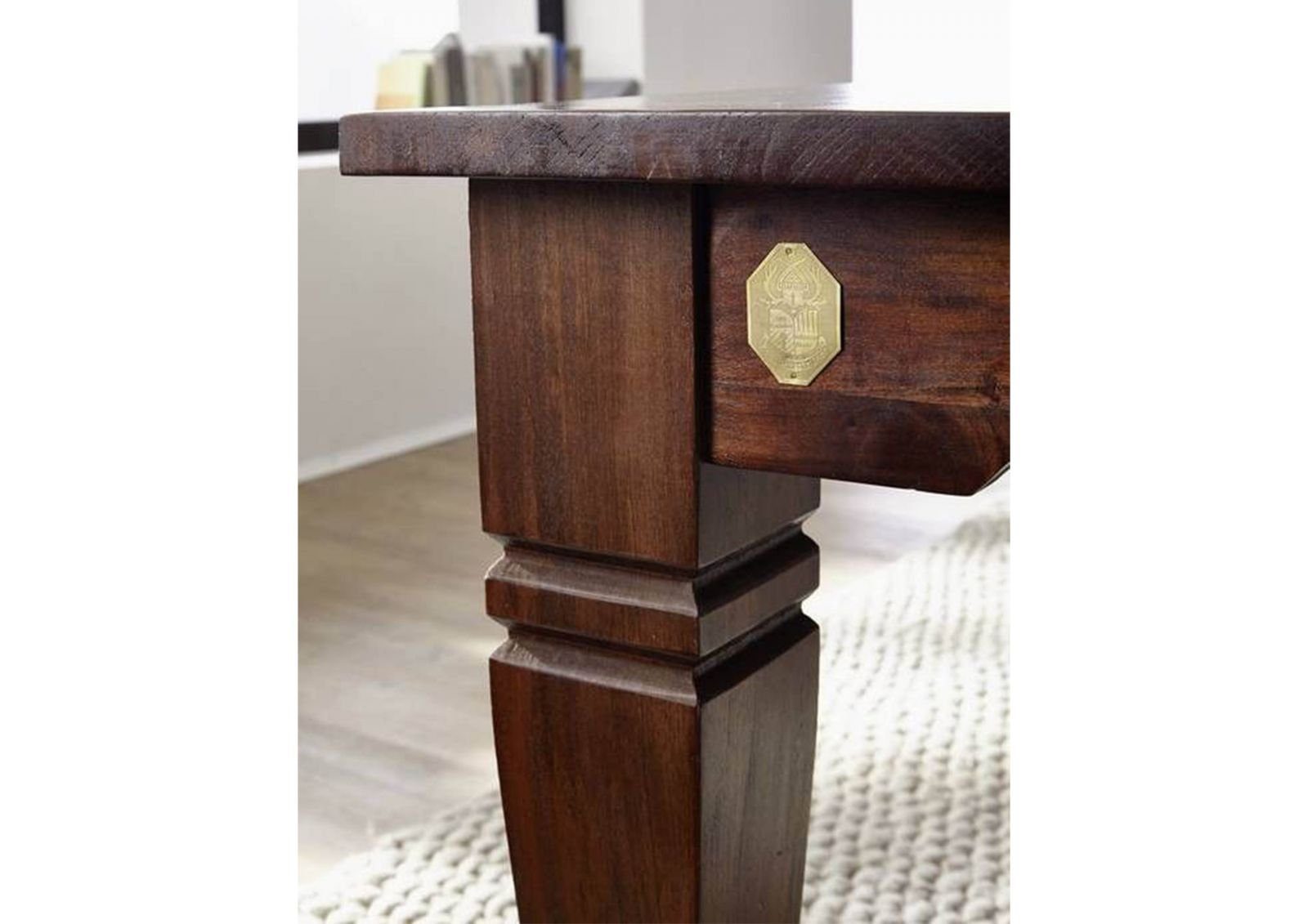 Massivmoebel24 Esstisch Esstisch Akazie 200x100x76 nougat lackiert OXFORD # günstig online kaufen