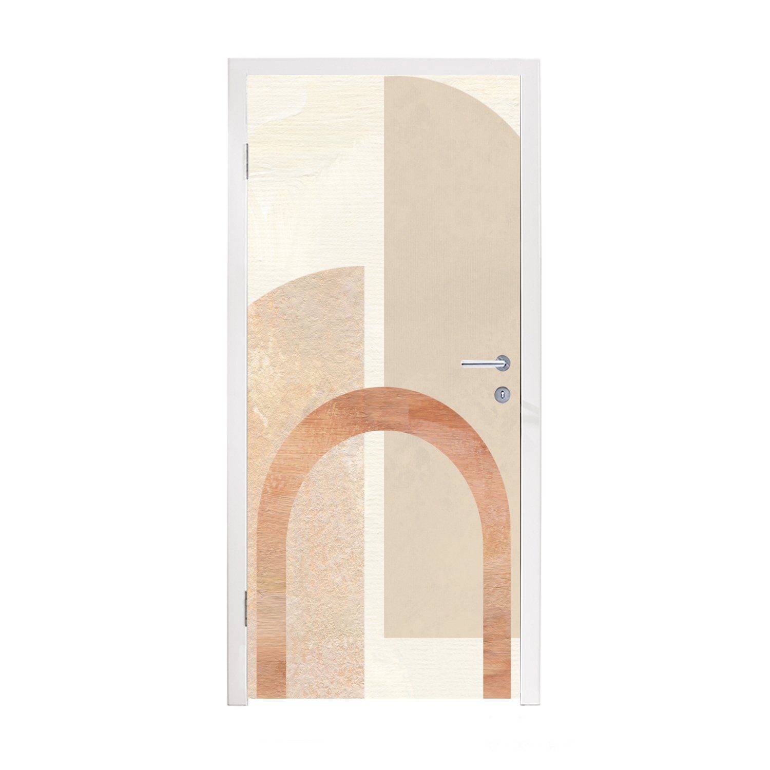 MuchoWow Tür, Fototapete Türaufkleber, (1 - für St), - Muster 75x205 Rosa, cm Matt, Marmor Türtapete bedruckt,