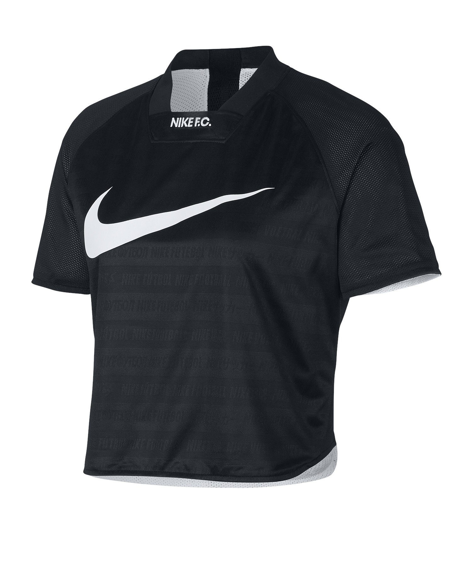 Nike Sportswear Schwarz default F.C. T-Shirt Damen Top Crop