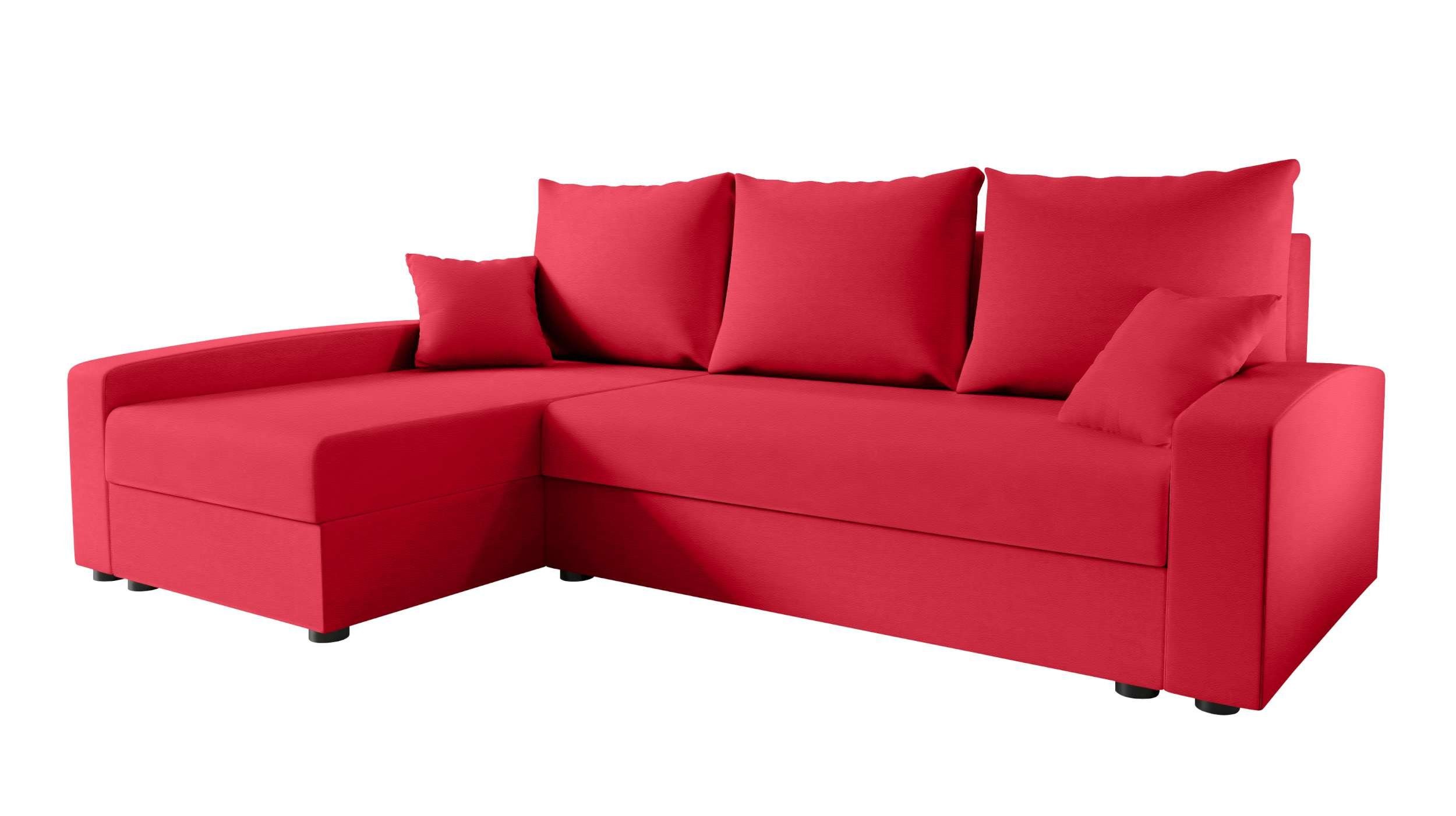 Sofa, Eckcouch, L-Form, mit mit Ecksofa Stylefy Sitzkomfort, Design Gloria, Bettfunktion, Bettkasten, Modern