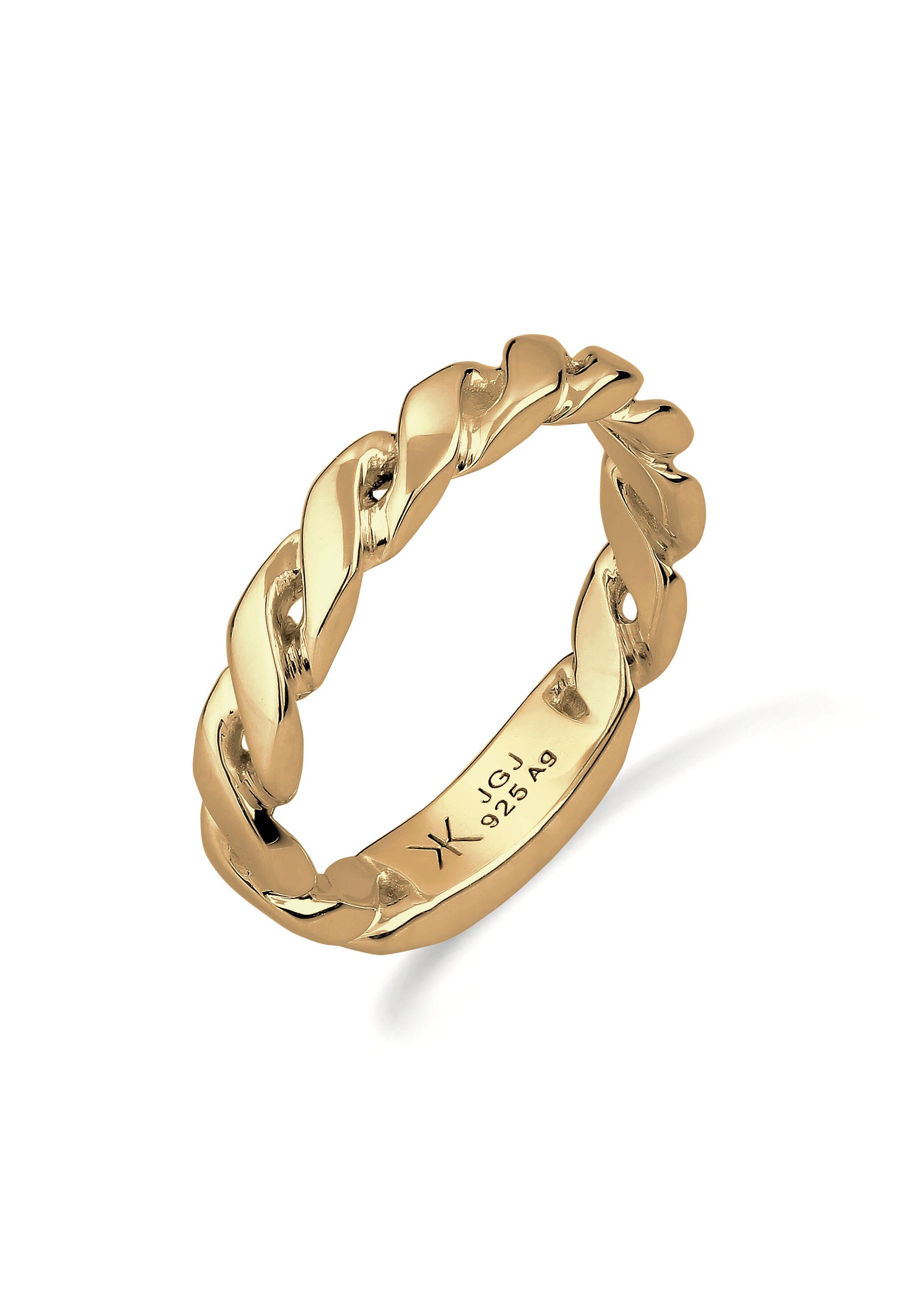 Kuzzoi Silberring Bandring Glieder Design 925 Sterling Silber