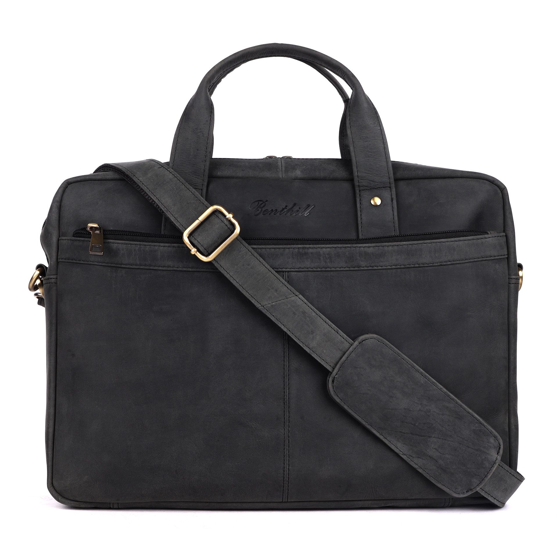 Benthill Aktentasche Echt Leder Laptoptasche Büro günstig online kaufen