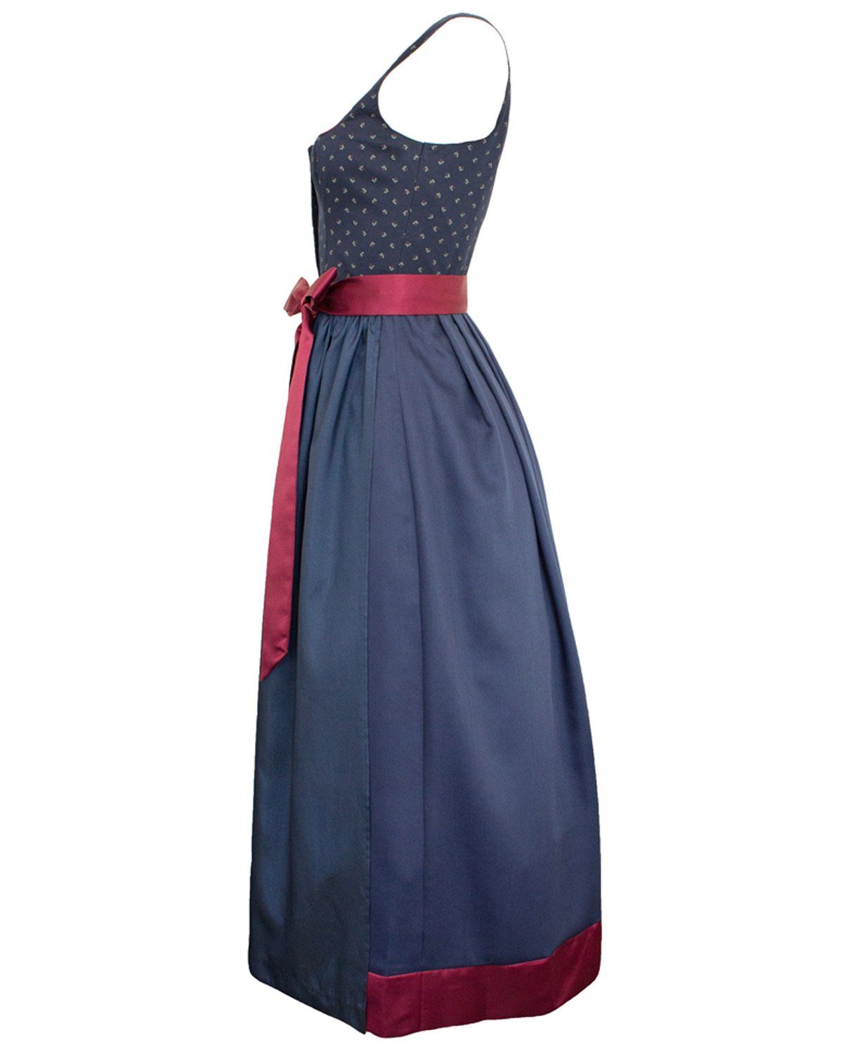 Trachtenmode Hiebaum Dirndl Langes Damen Kleid 'Meredith' Traditionell, Blau