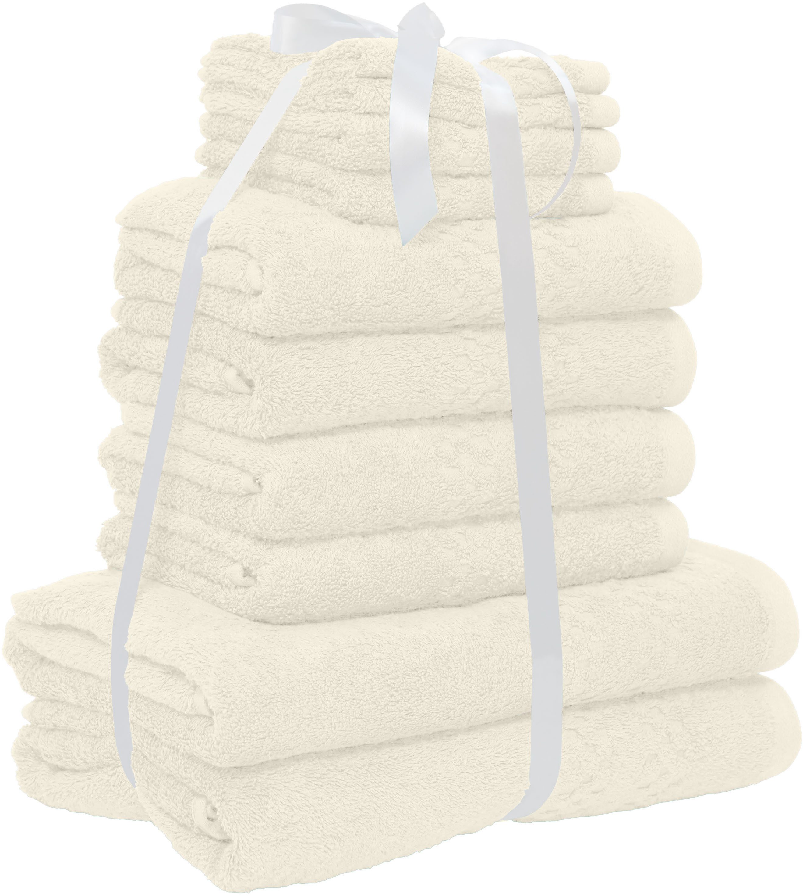OTTO home Handtuch Set Regona, als 10 tlg Set und Serie, Premium Handtücher, 500 gr/m², Frottier (Set, 10-St), Duschtücher, Handtücher, Gästetücher, Seiftücher, 5 Jahre Garantie